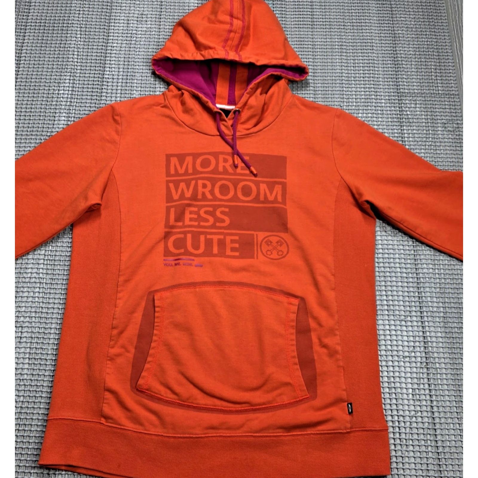 Pinko Mini Cooper Hoodie Orange Pink Large More Room Less Cute You. Me. Mini. Size L / US 10 / IT 46 - 2 Thumbnail
