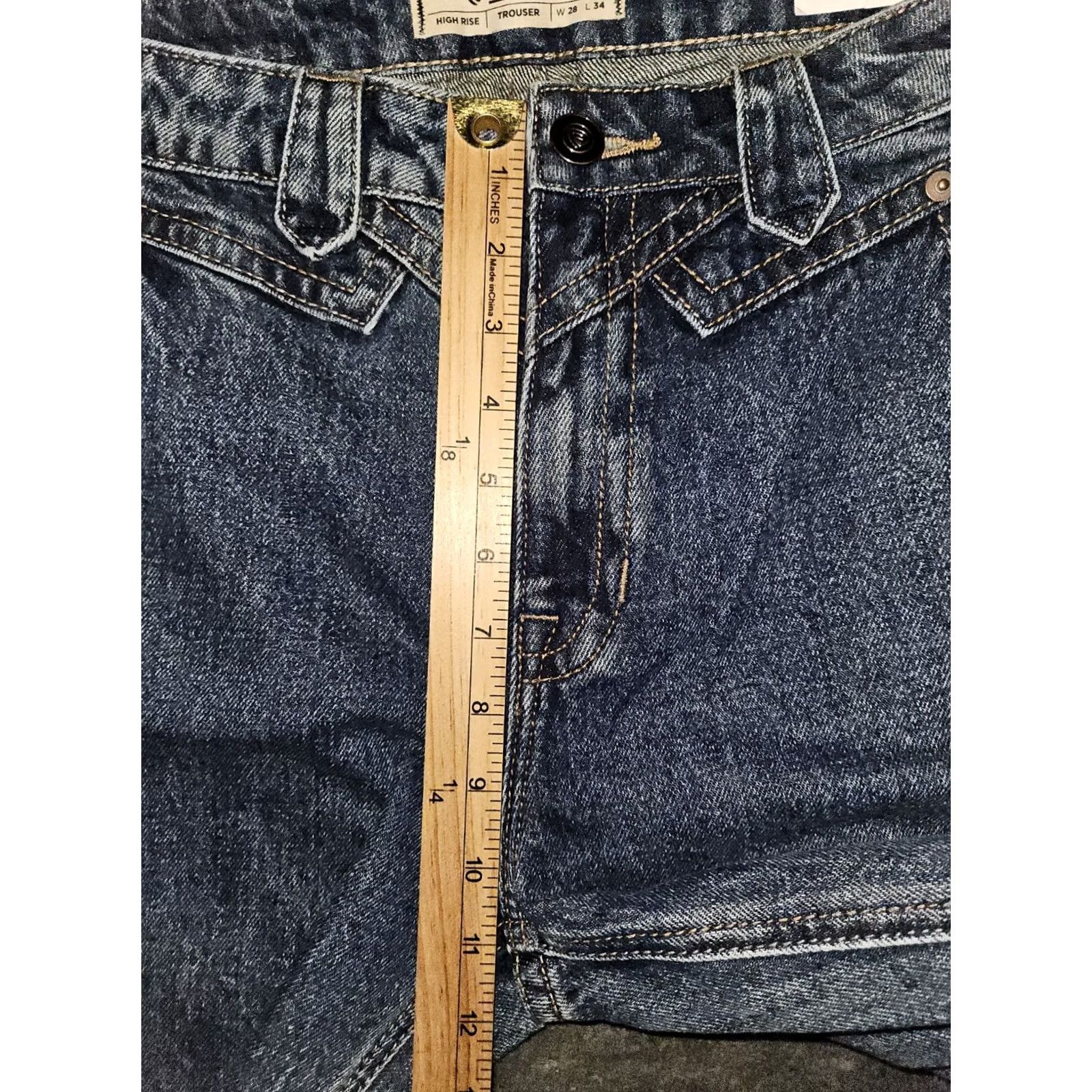 Vintage Rock & Roll Denim Jeans NWT Women's 28 L34 Flare Blue Cowgirl Rock & Roll High Rise Trouser Jeans Regular Denim Shirt? Size 28" / US 6 / IT 42 - 4 Thumbnail