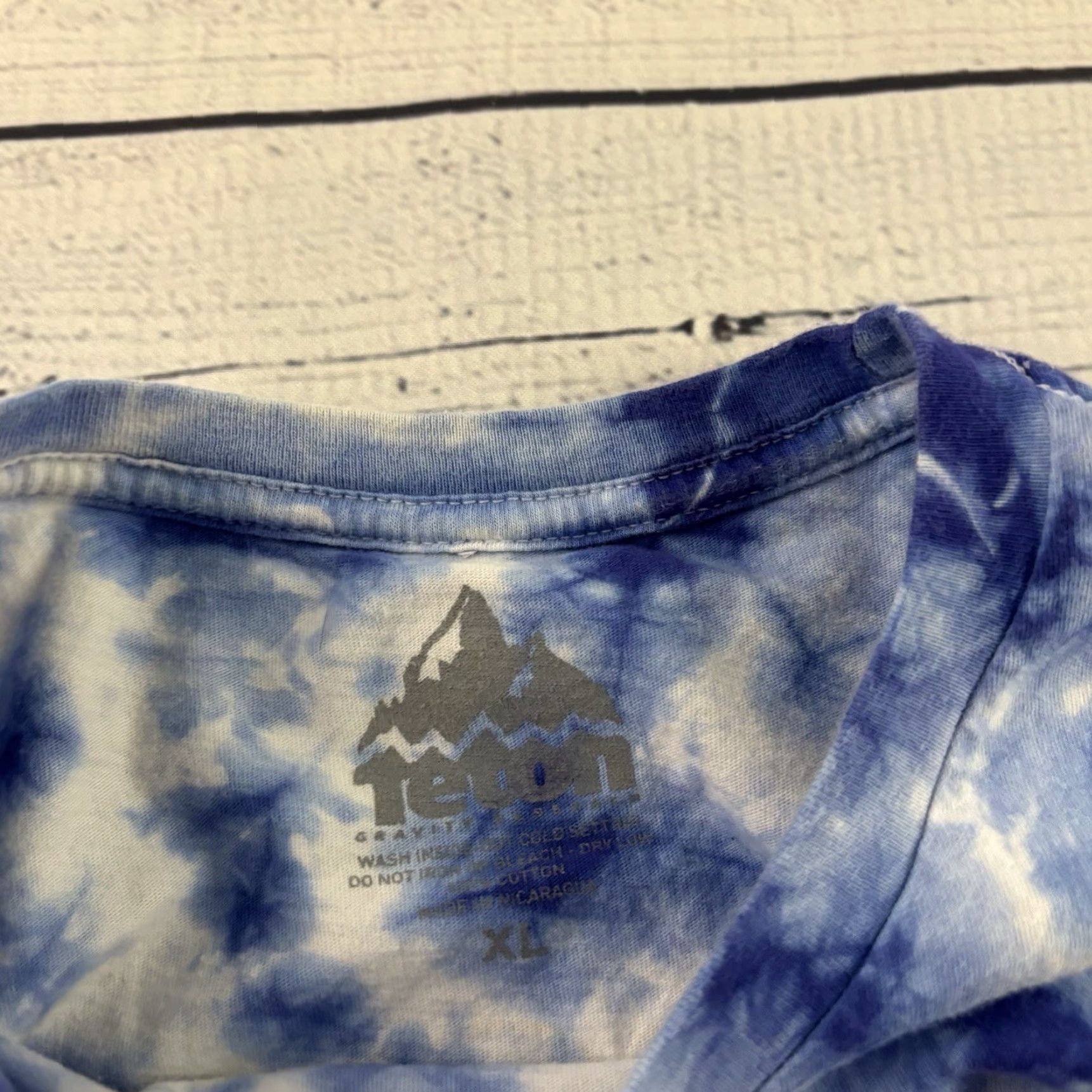 Eton Teton Gravity Research Short Sleeve T-Shirt Men XL Blue Tie Dye Shirt Size US XL / EU 56 / 4 - 3 Thumbnail