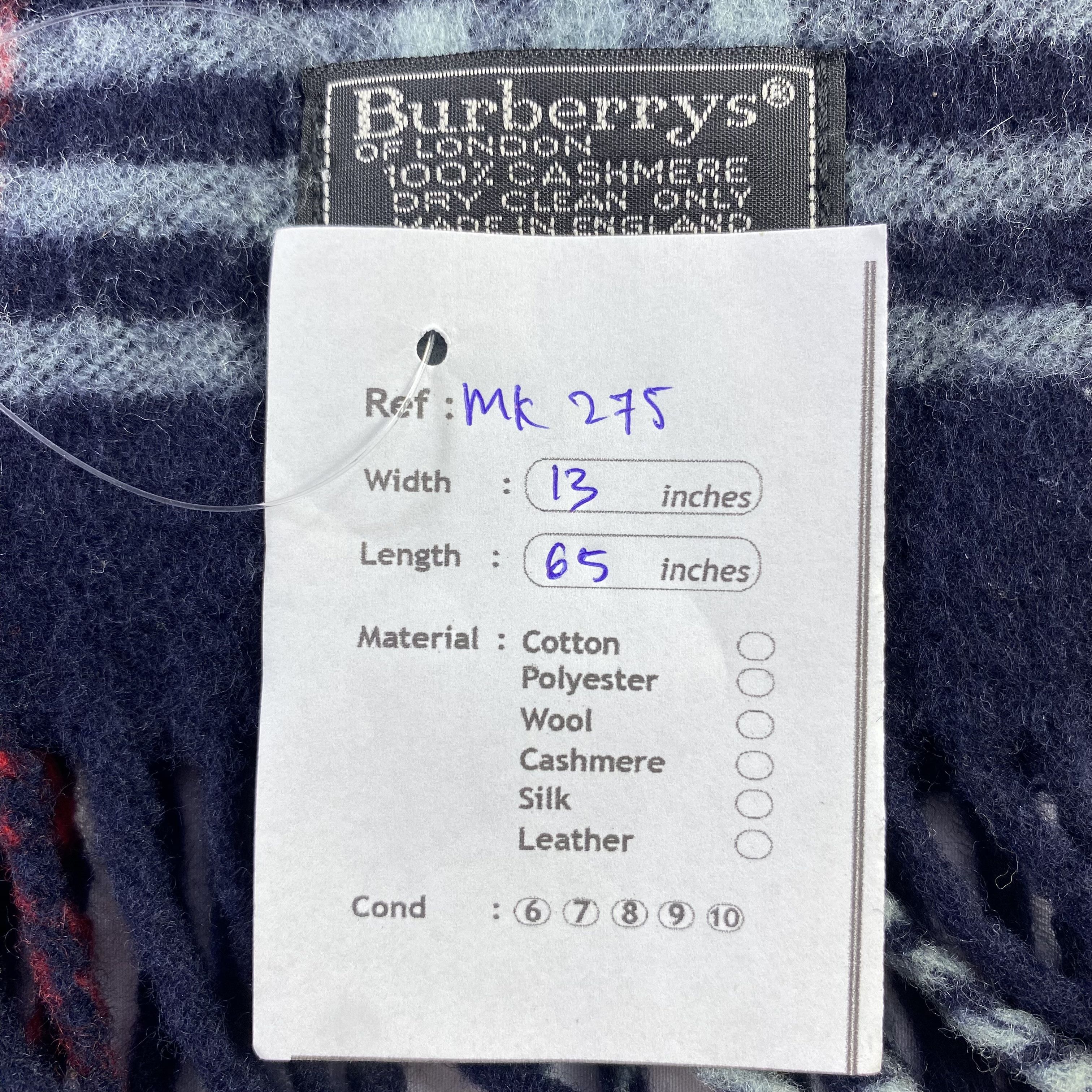 Burberry × Vintage Burberry Scarf Nova Check Neck Wrap Cashmere Muffler Size ONE SIZE - 5 Thumbnail