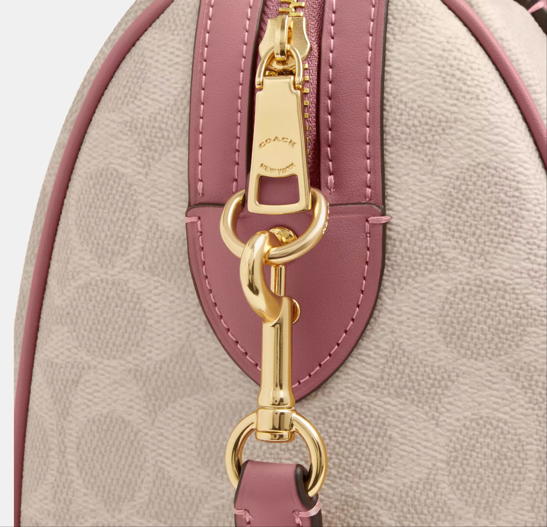 Coach Rowan Satchel Bag In Signature Canvas With Heart Charm CDB21 Size ONE SIZE - 9 Thumbnail