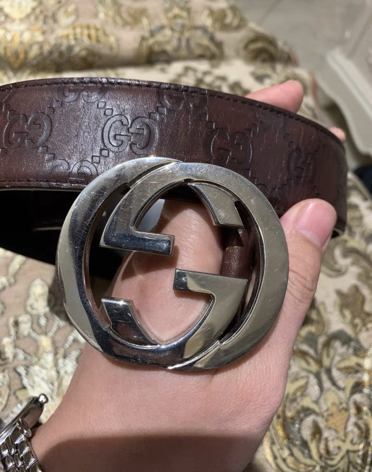 Gucci Gucci Genuine Leather Belt K16 Size ONE SIZE - 1 Thumbnail