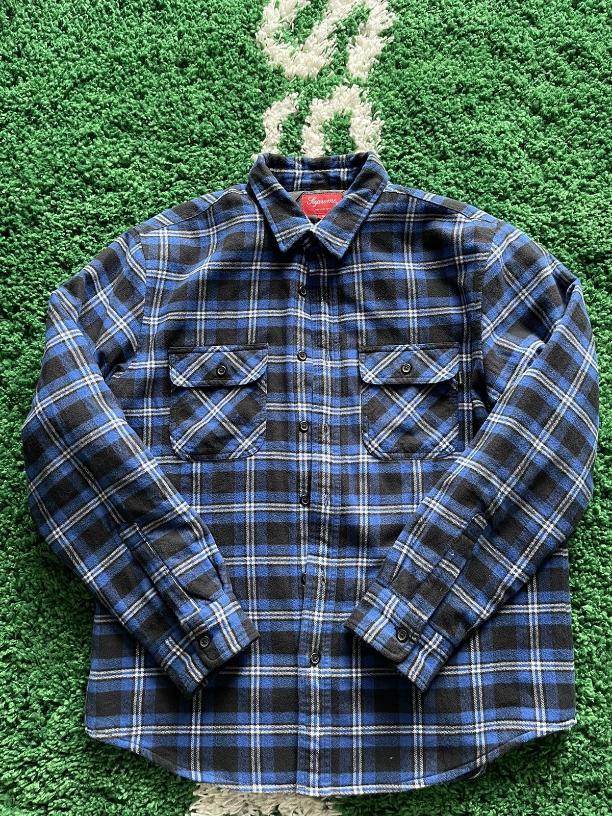 Supreme Arc Logo Quilted Flannel Shirt