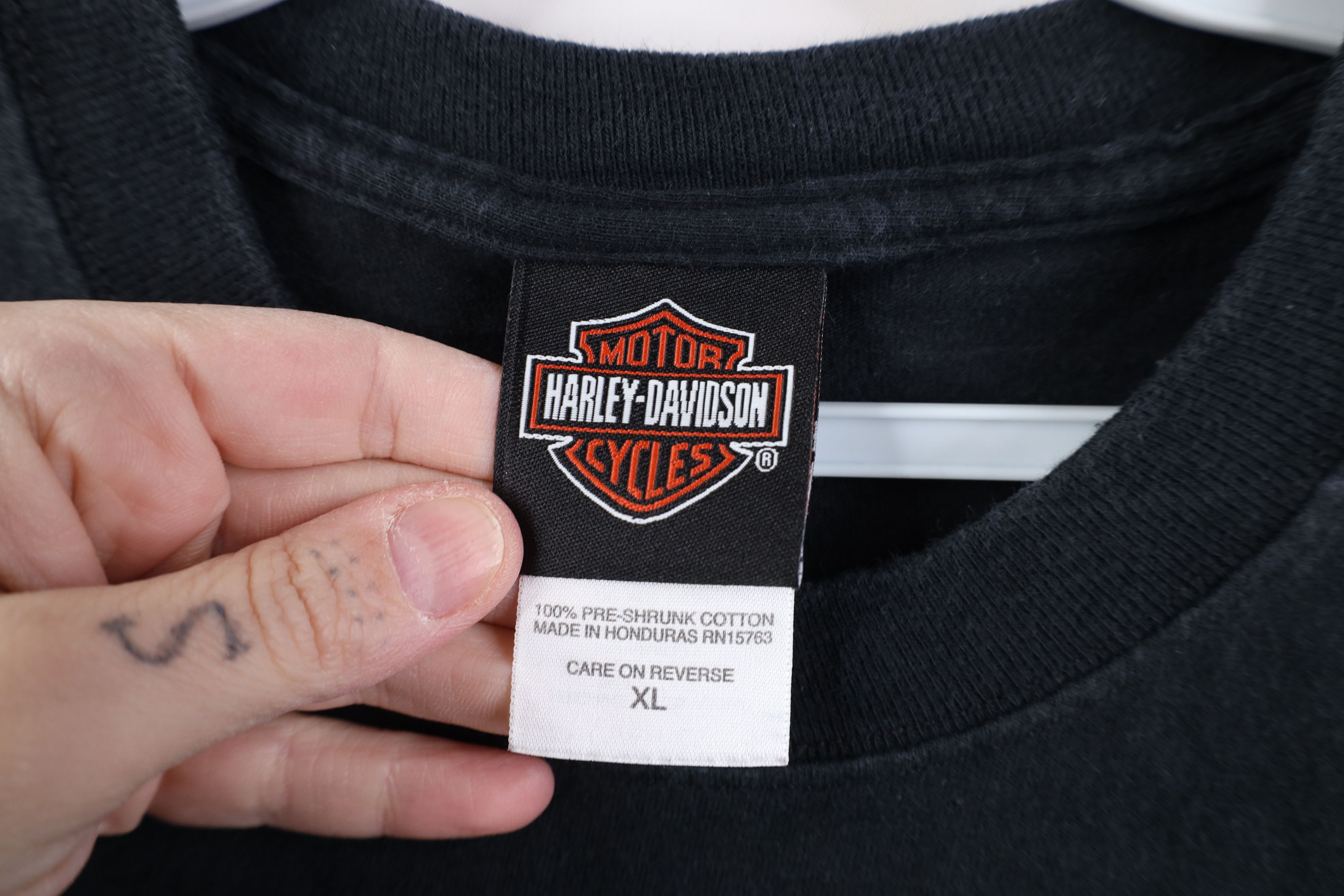 Harley Davidson Vintage Y2K Harley Davidson Hog Short Sleeve T-Shirt Black Size US XL / EU 56 / 4 - 9 Thumbnail