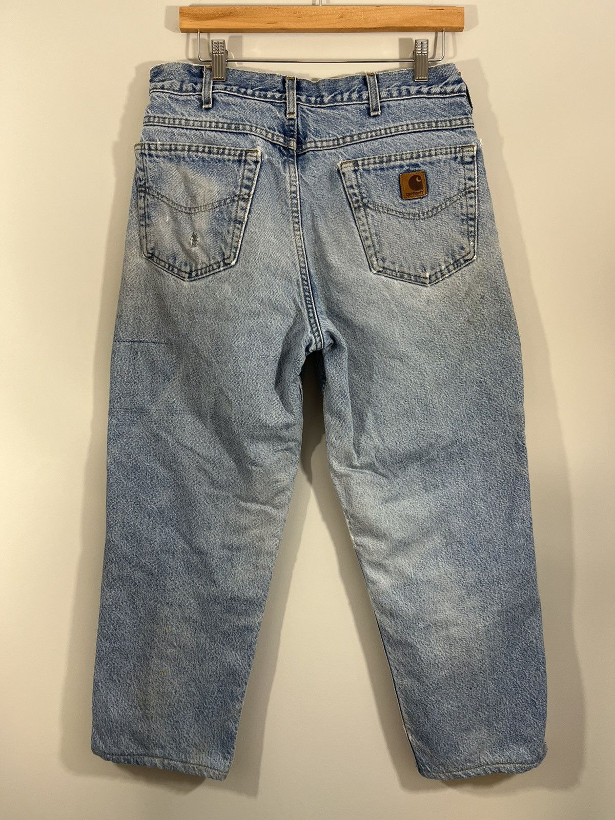 Carhartt Thrashed Patched Flannel Lined Distressed Jeans Size US 32 / EU 48 - 15 Thumbnail
