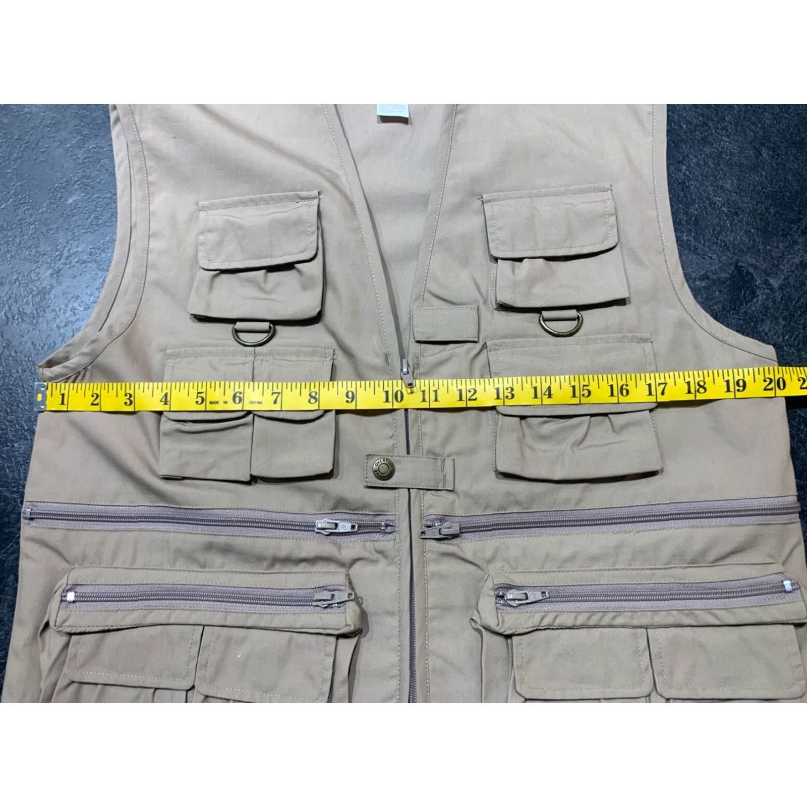 Rothco Rothco Men's Hunting Fishing Travel Vest Mid-Length Canvas Khaki Size Large L Outdoor Size US L / EU 52-54 / 3 - 6 Thumbnail