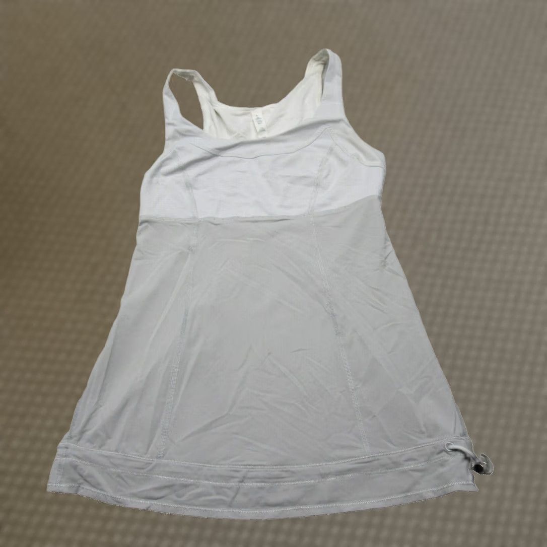 Lululemon Lululemon Tank Womens 0 Gray Colorblock Scoop Neck Drawcord Hem Yoga Size XS / US 0-2 / IT 36-38 - 1 Thumbnail