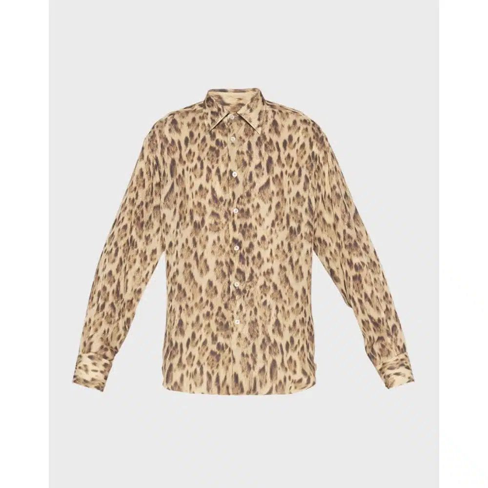 Tom Ford o1loc1c0225 HRT001 Silk Leopard Shirt in Leopard Size US XL / EU 56 / 4 - 1 Thumbnail