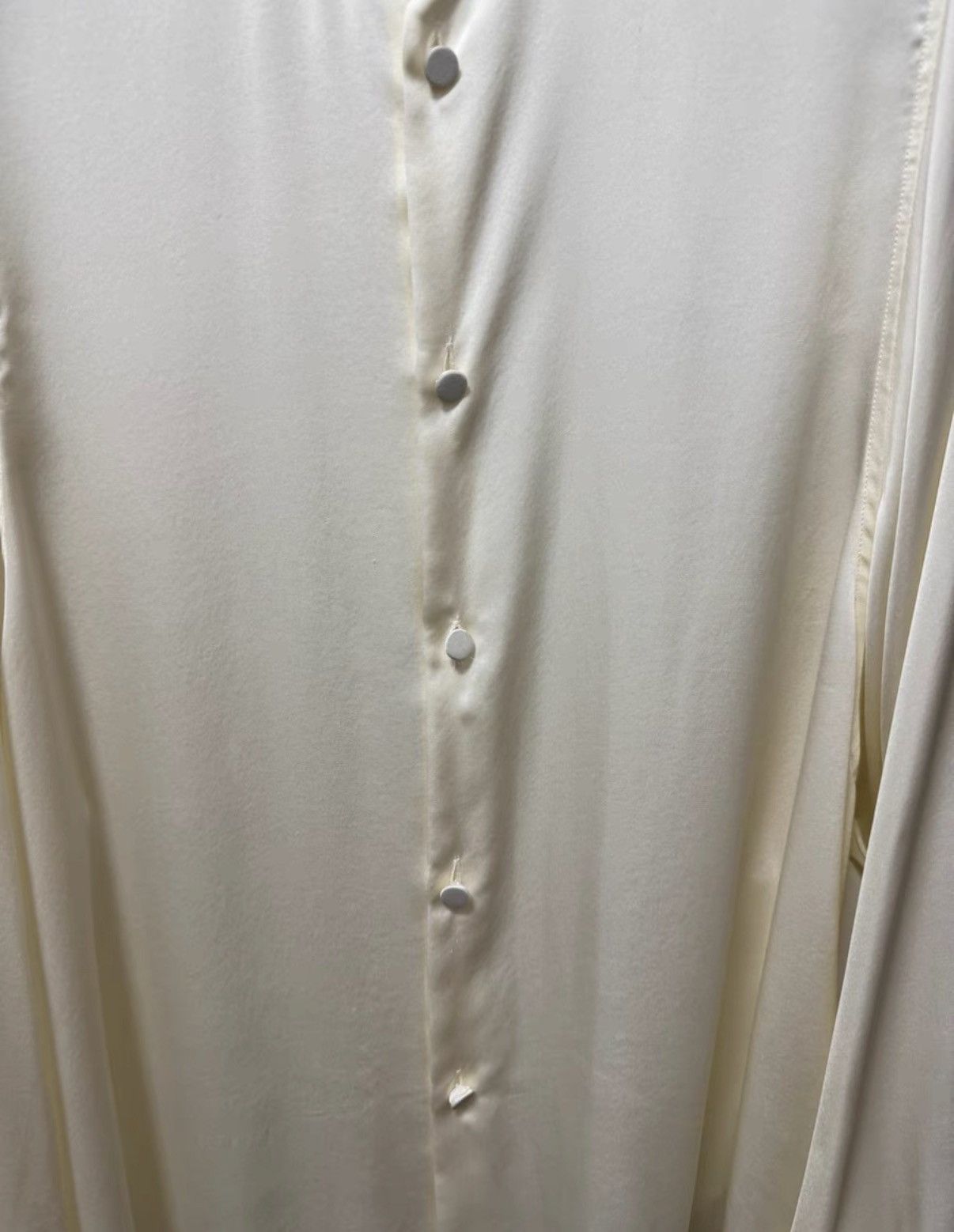 Saint Laurent Paris Saint Laurent 23SS Runway Pleated Henley Collar Silk Shirt Size US M / EU 48-50 / 2 - 3 Thumbnail