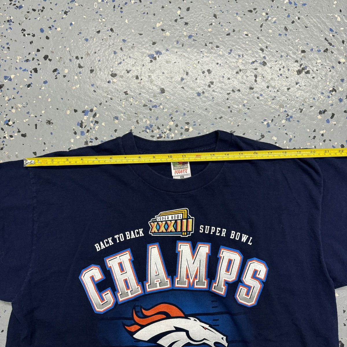 NFL × Vintage Vintage Fruit Of The loom Denver Broncos Super Bowl Shirt Size US XL / EU 56 / 4 - 4 Thumbnail