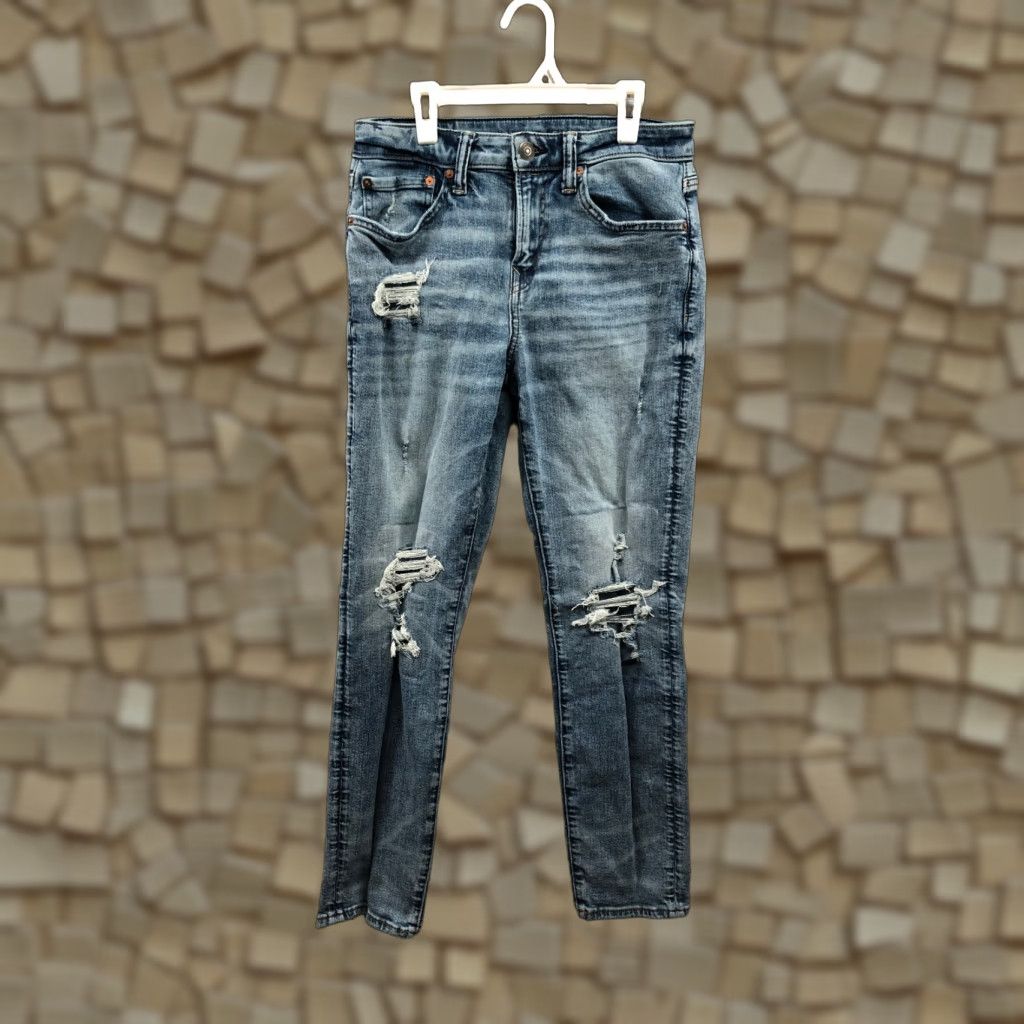 American Eagle Outfitters American Eagle Athletic Jeans Mens Size 28x30 Straight Leg Wash Blue Denim Size US 28 / EU 44 - 1 Thumbnail