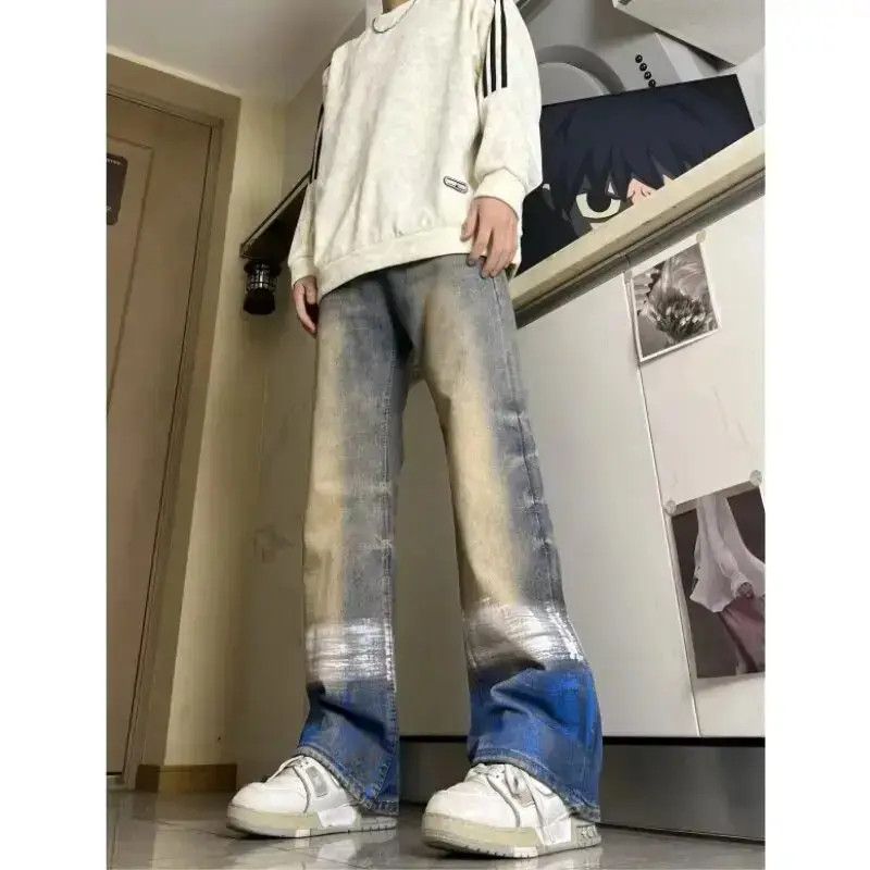 Japanese Brand Retro loose high street gradient jeans Size US 32 / EU 48 - 1 Thumbnail