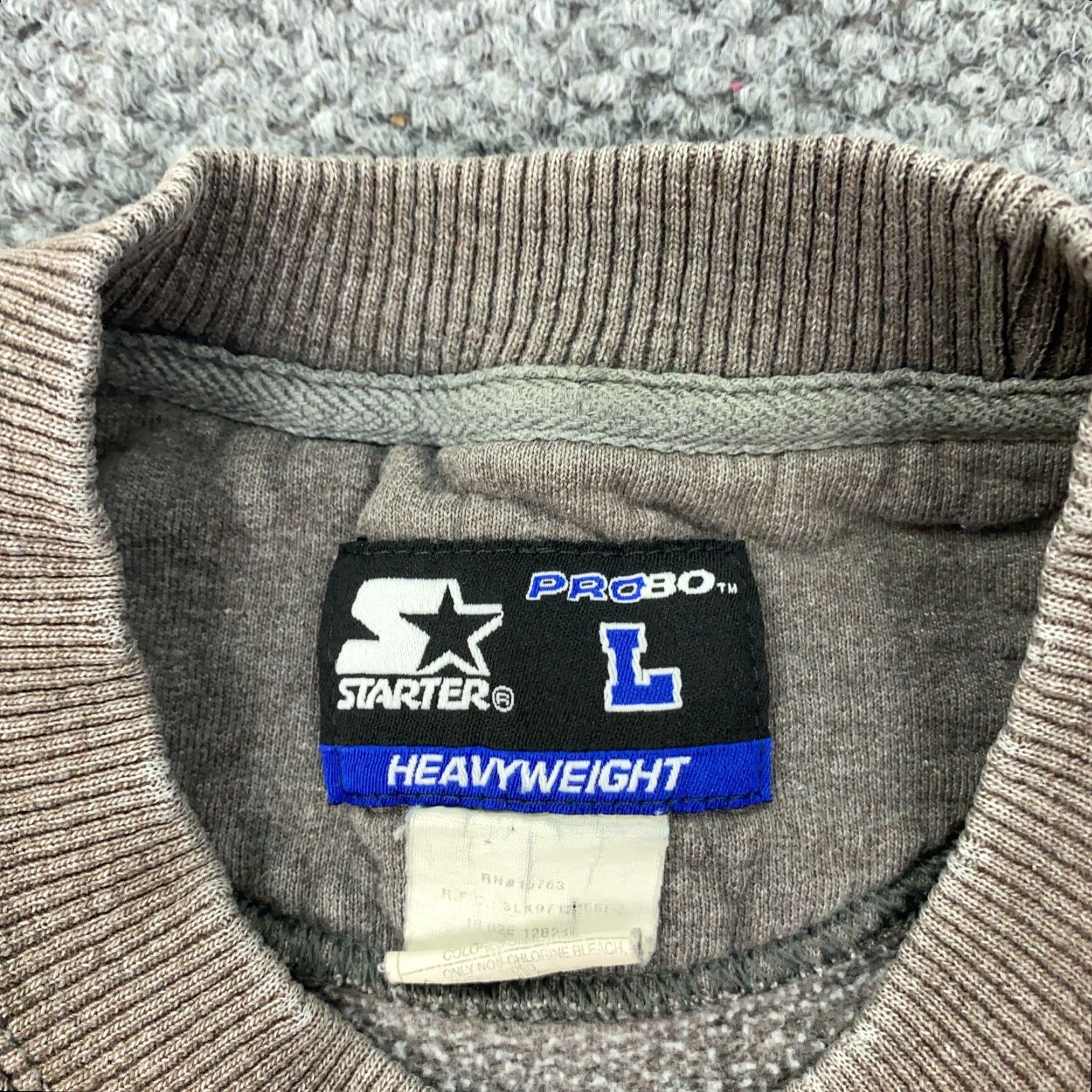 Starter VTG Starter Pro80 Sweatshirt Mens Large Gray Heavyweight Crew Pullover Plain 90s Size US L / EU 52-54 / 3 - 5 Thumbnail