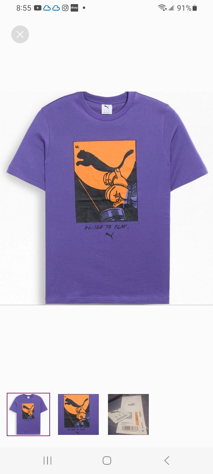 Puma Puma Shadow Play T-Shirt Size US S / EU 44-46 / 1 - 1 Thumbnail