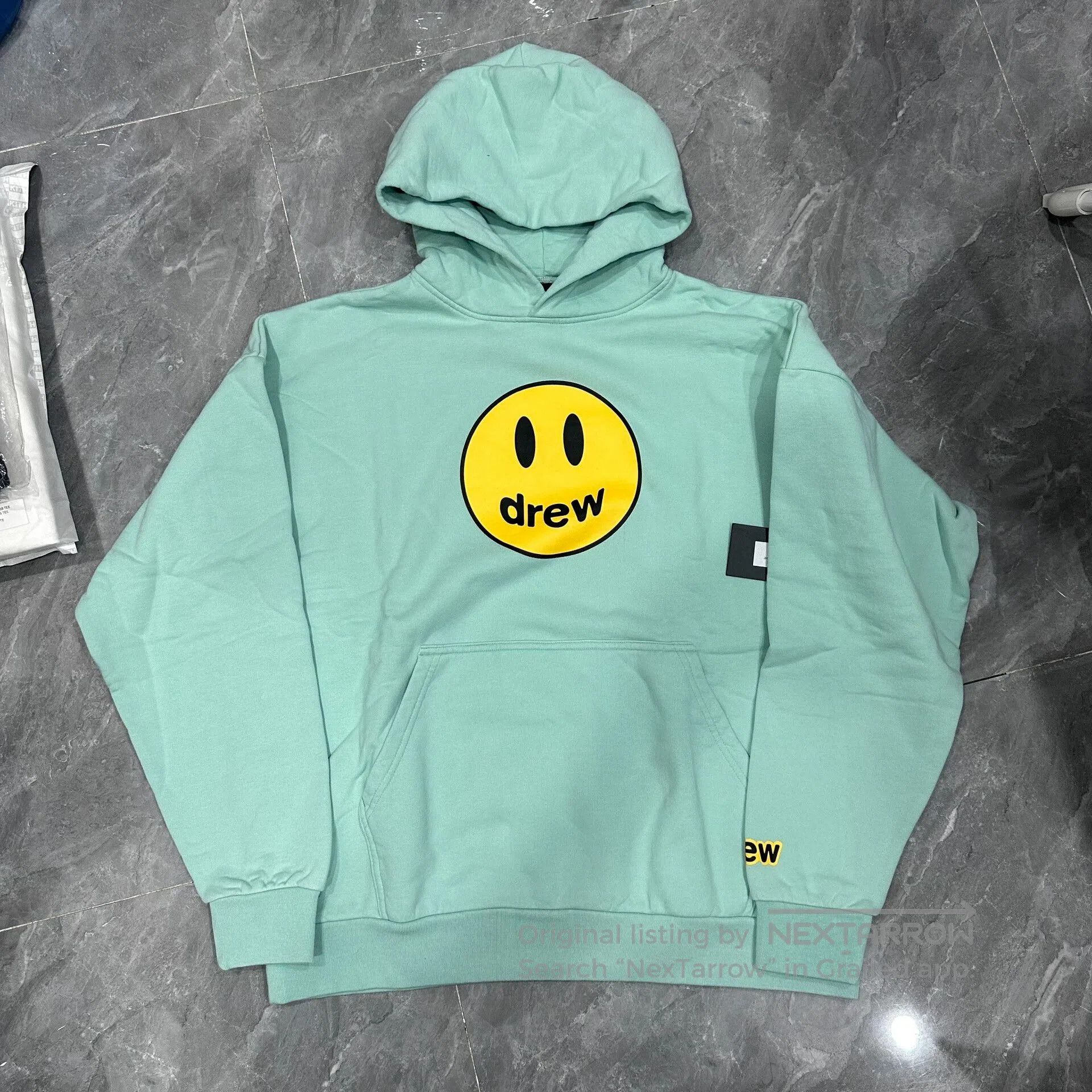 Drew House Mint Green Smiley Face Hoodie. Size US L / EU 52-54 / 3 - 1 Thumbnail
