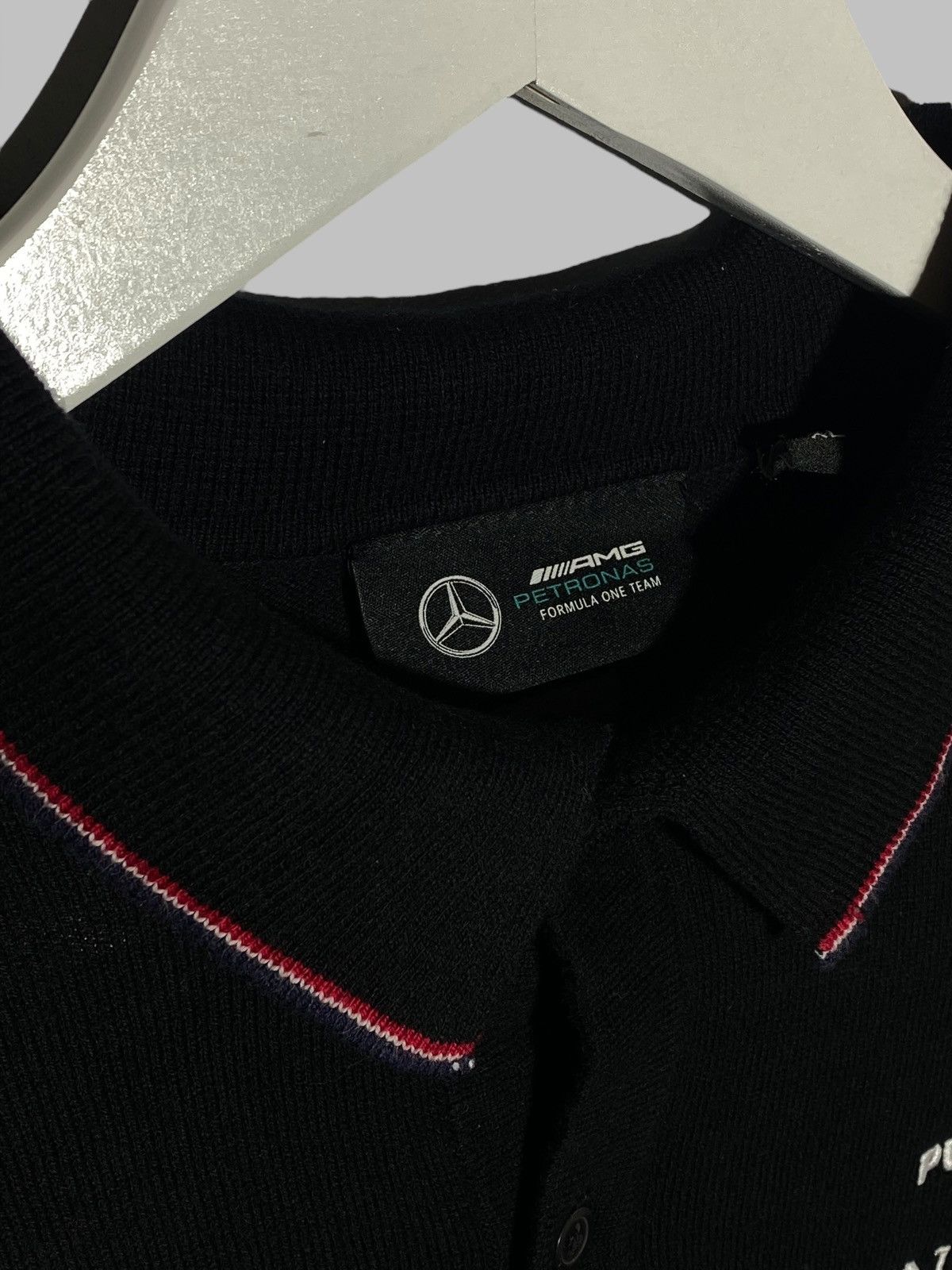 Mercedes-Benz 🔥 MERCEDES F1 LONG SLEEVE POLO RACING TOMMY BOSS VIBES Size US XL / EU 56 / 4 - 10 Thumbnail