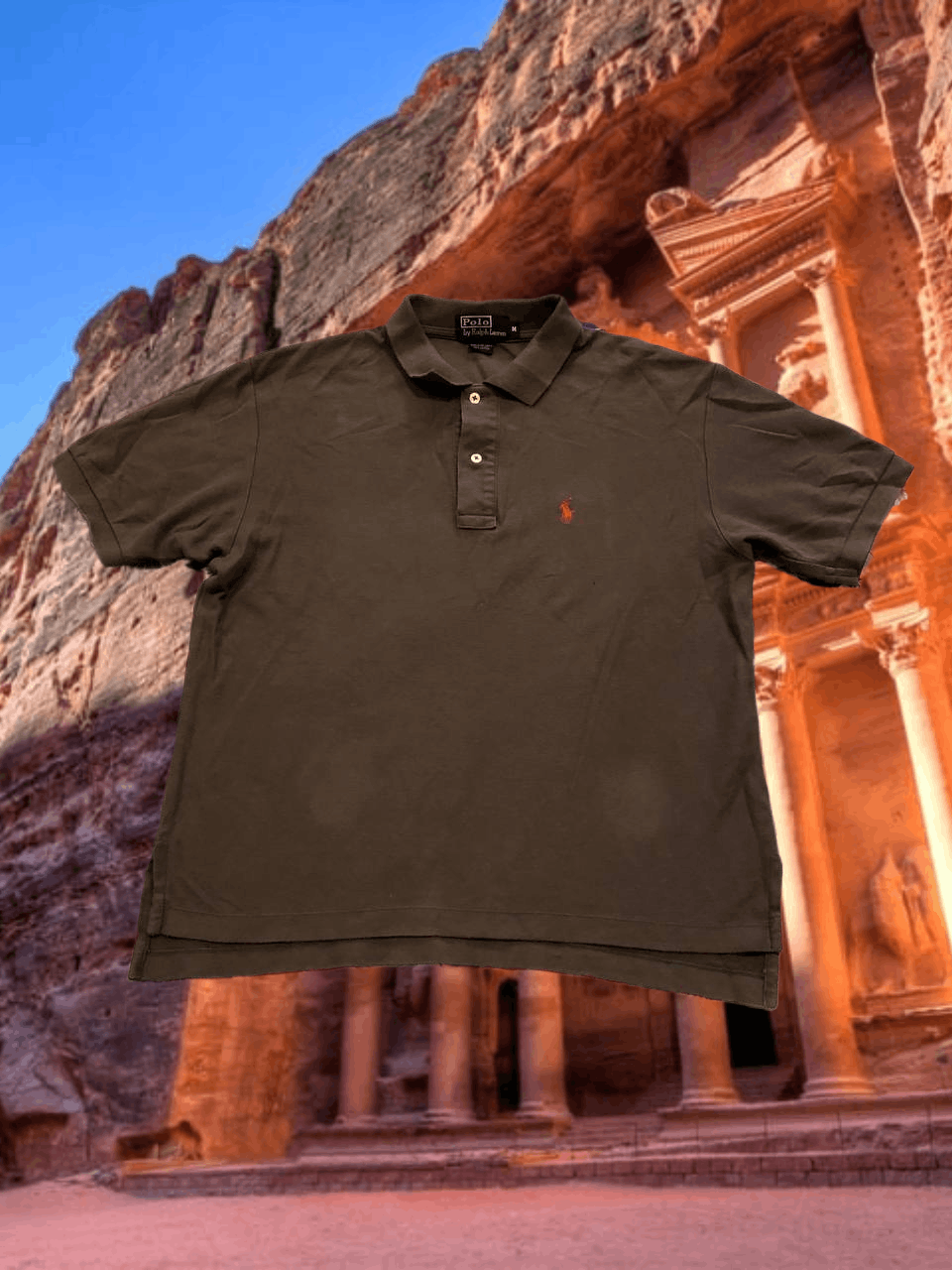 Polo Ralph Lauren Vintage brown Polo by Ralph Lauren logo T-shirt Y2K size M Size US M / EU 48-50 / 2 - 1 Thumbnail