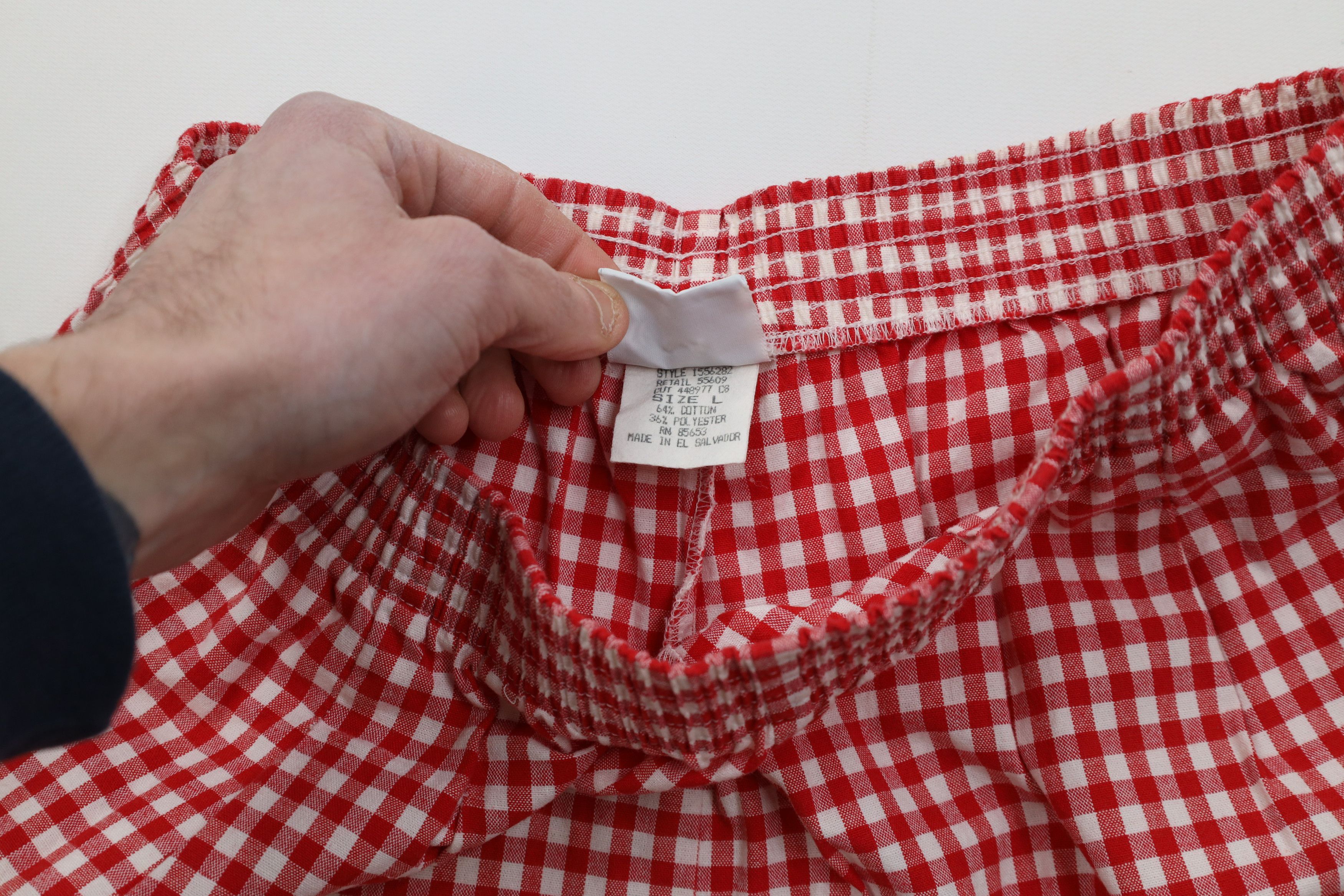 Vintage Vintage 90s Streetwear Country Western Shorts Gingham Red Size 28" / US 6 / IT 42 - 7 Thumbnail