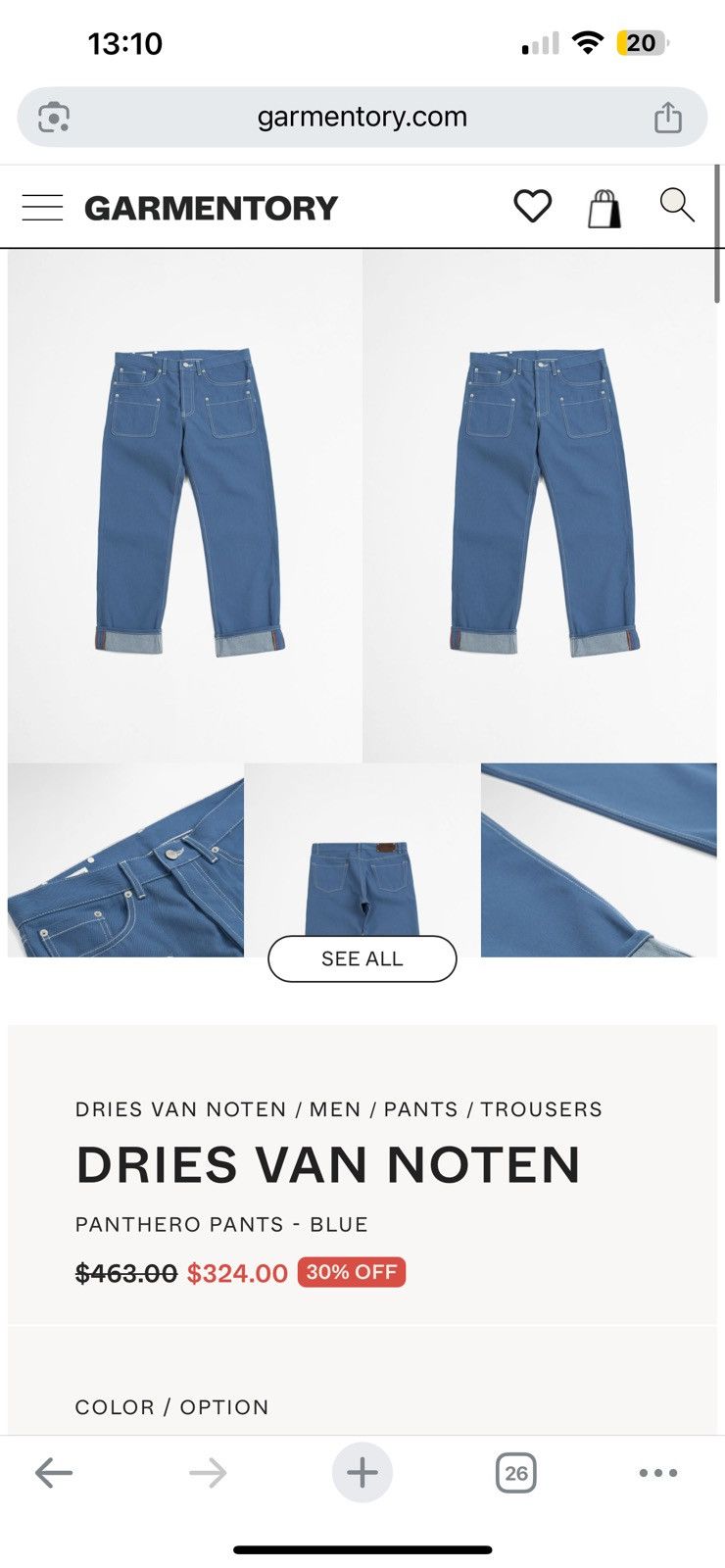 Dries Van Noten Dries Van Noten PANTHERO Blue Denim Pants Size US 32 / EU 48 - 7 Thumbnail