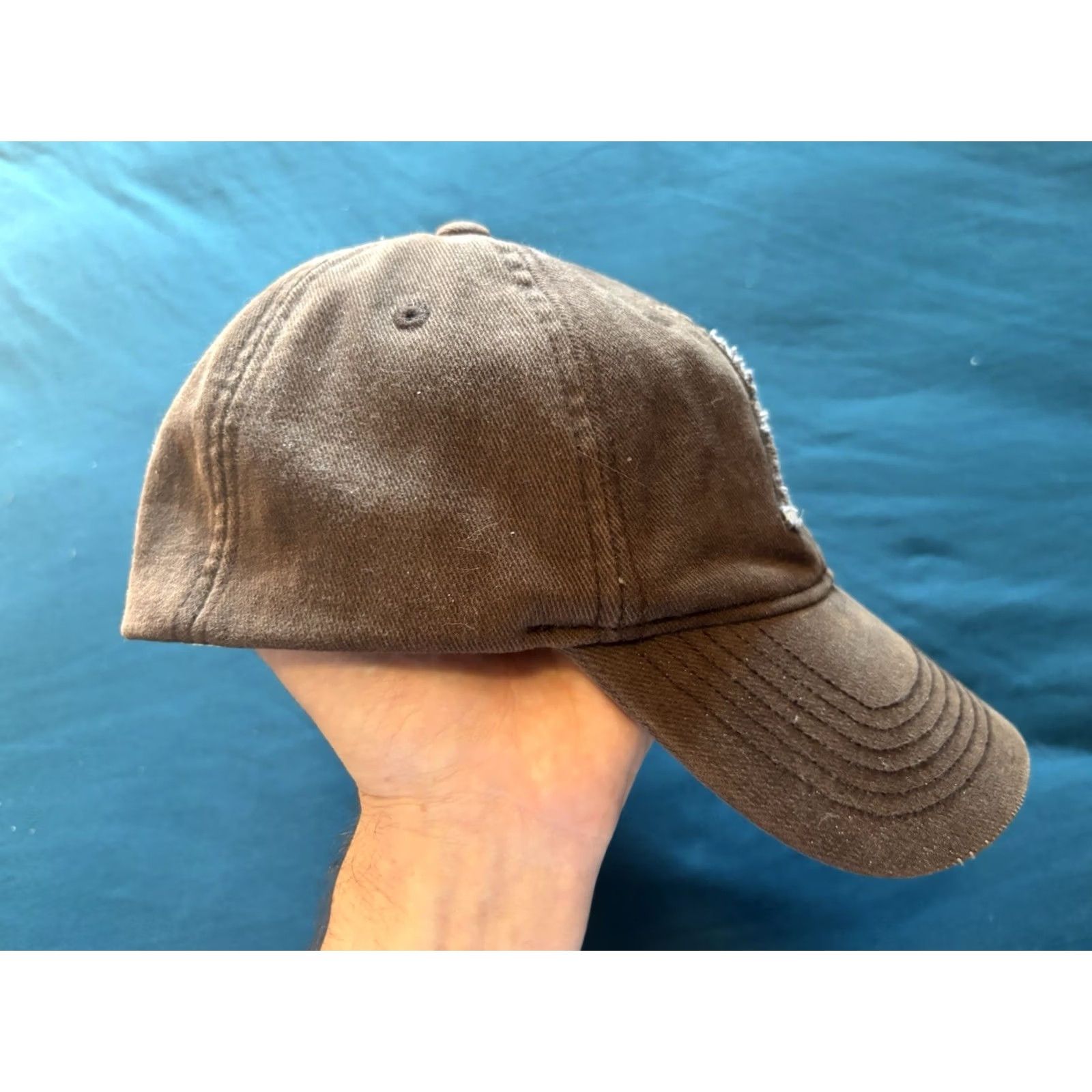 Aeropostale VINTAGE Aeropostale Hat Baseball Cap Large XL Brown Fitted Aero A 87 Y2K 2000s Mens Size ONE SIZE - 6 Thumbnail