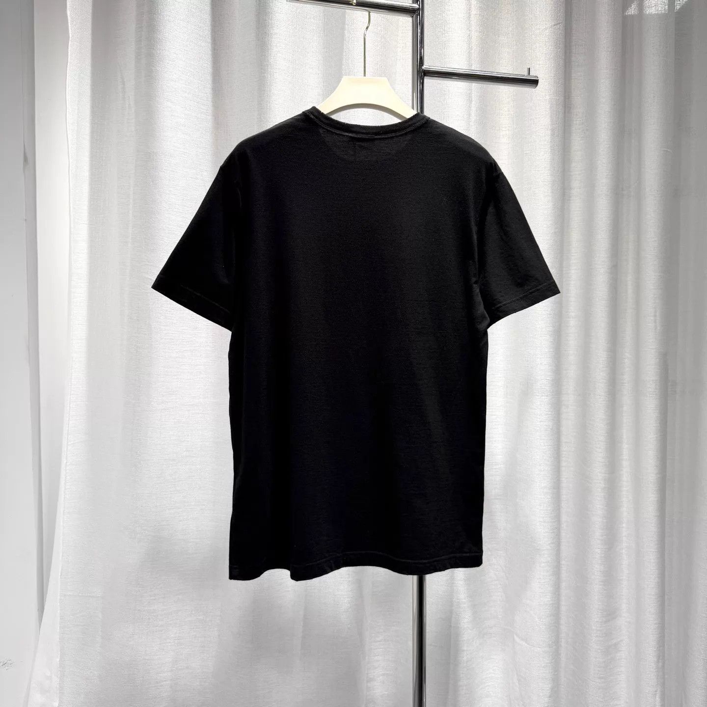 Dior DIOR 1947 Distressed Flocked Dog Print Ribbed S Black Tee Size US S / EU 44-46 / 1 - 2 Thumbnail