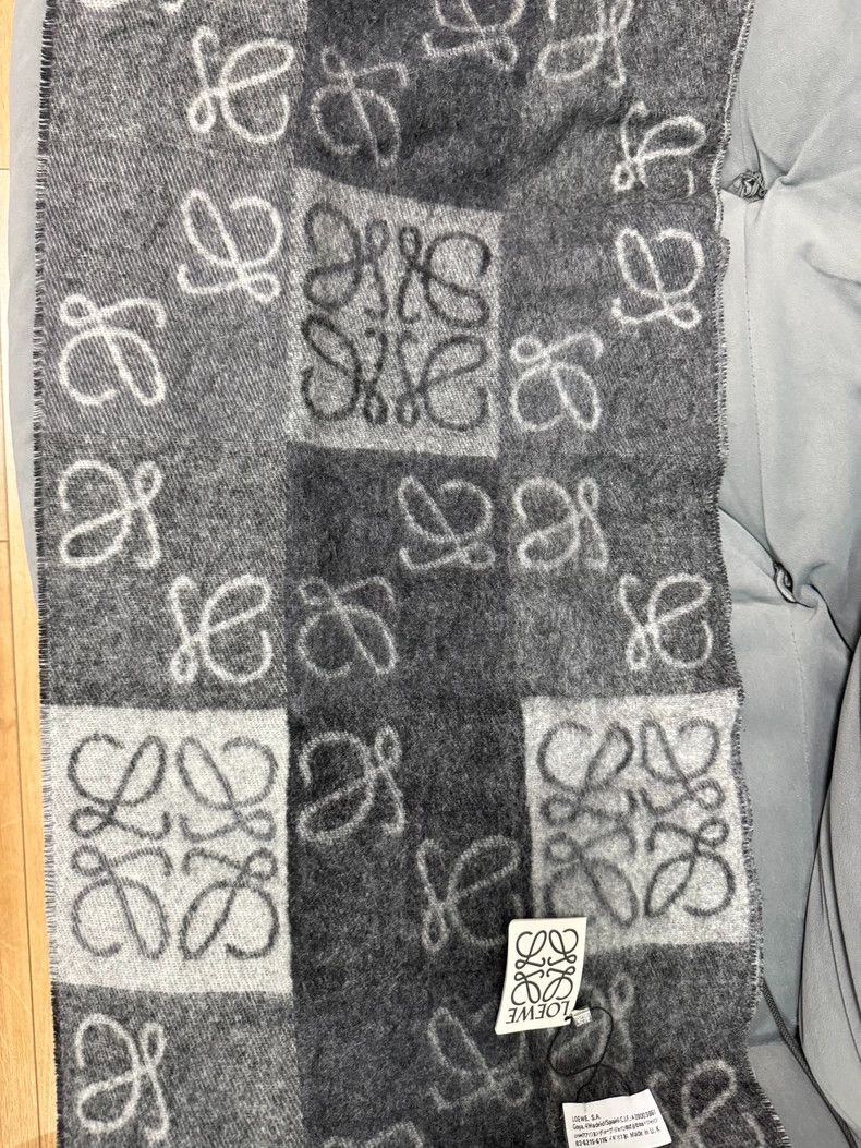 Loewe LOEWE Double side wool and cashmere blended chessboard sca Size ONE SIZE - 2 Thumbnail