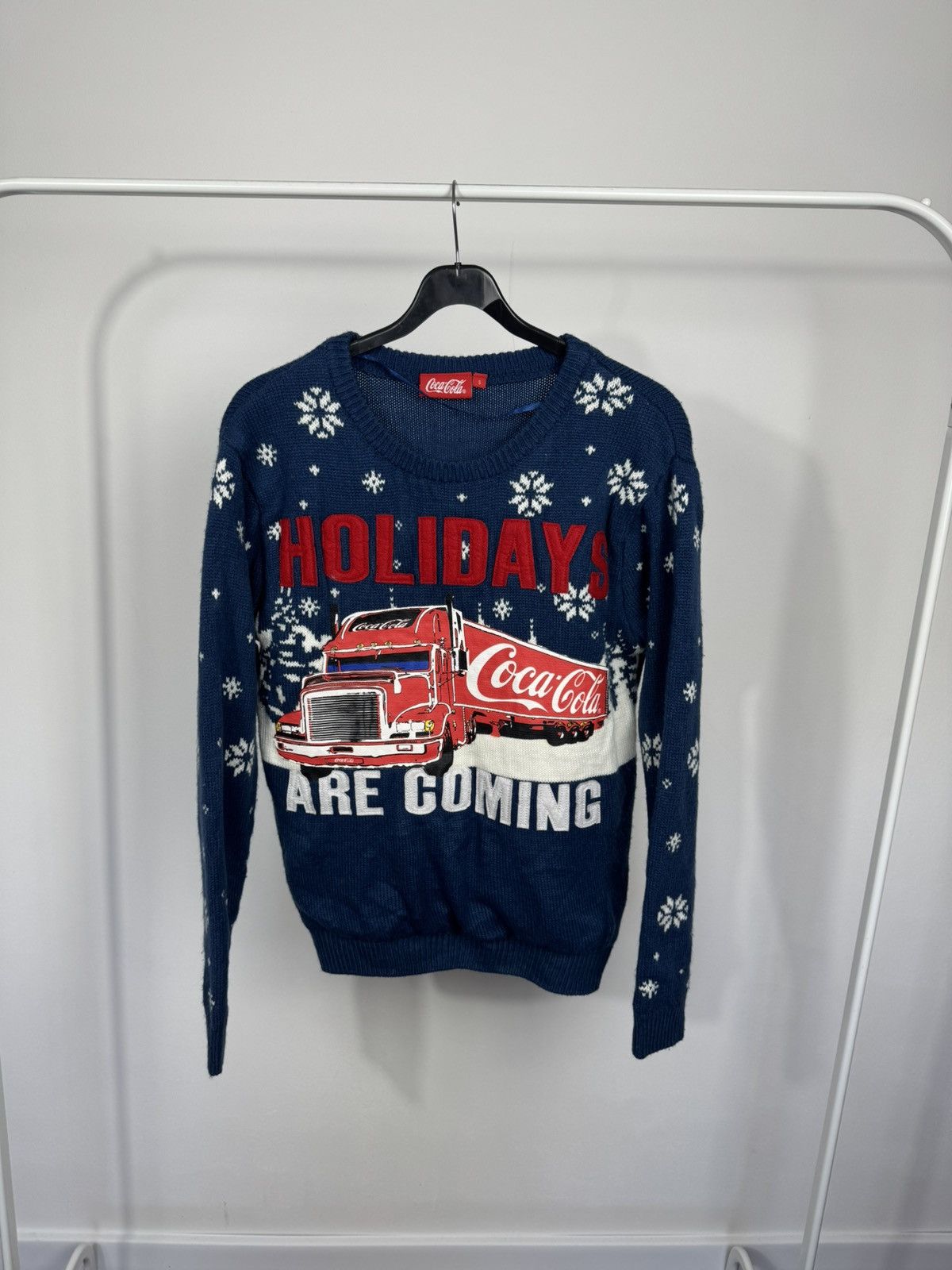 Coca Cola Coca Cola Holidays Are Coming Christmas Knit Sweater Blue S Size US S / EU 44-46 / 1 - 1 Thumbnail