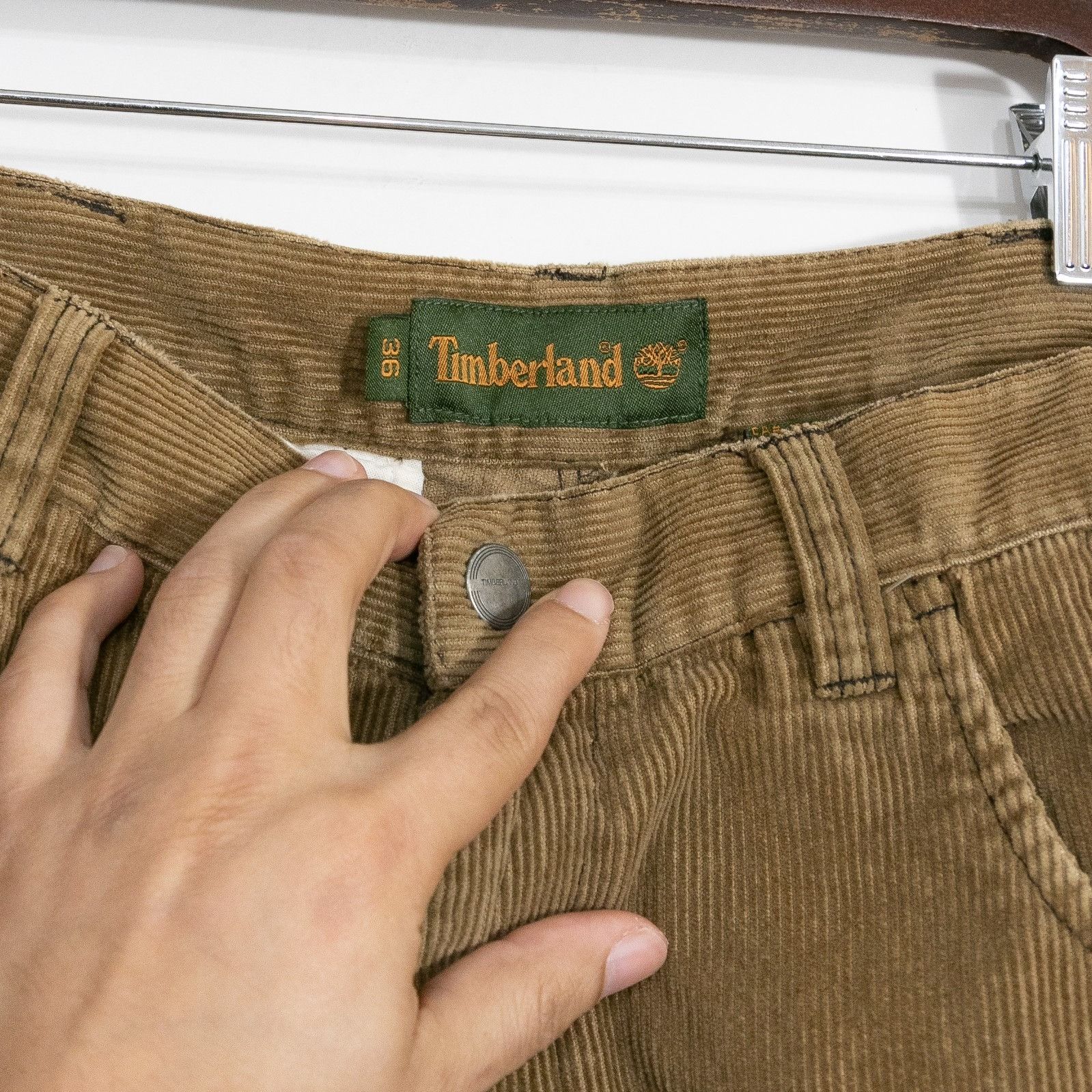 Timberland Vintage Y2K Timberland Corduroy Pants 35x32 - Relaxed Fit Size US 35 - 4 Thumbnail