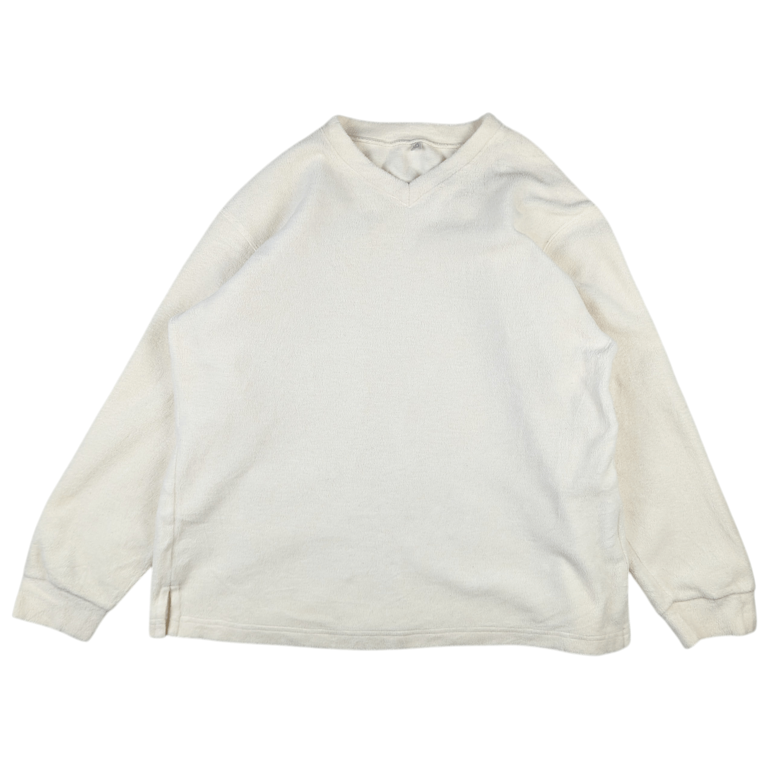 Uniqlo Vintage 2000's UNIQLO White Fleece Jumper Sweatshirt Size US L / EU 52-54 / 3 - 4 Thumbnail