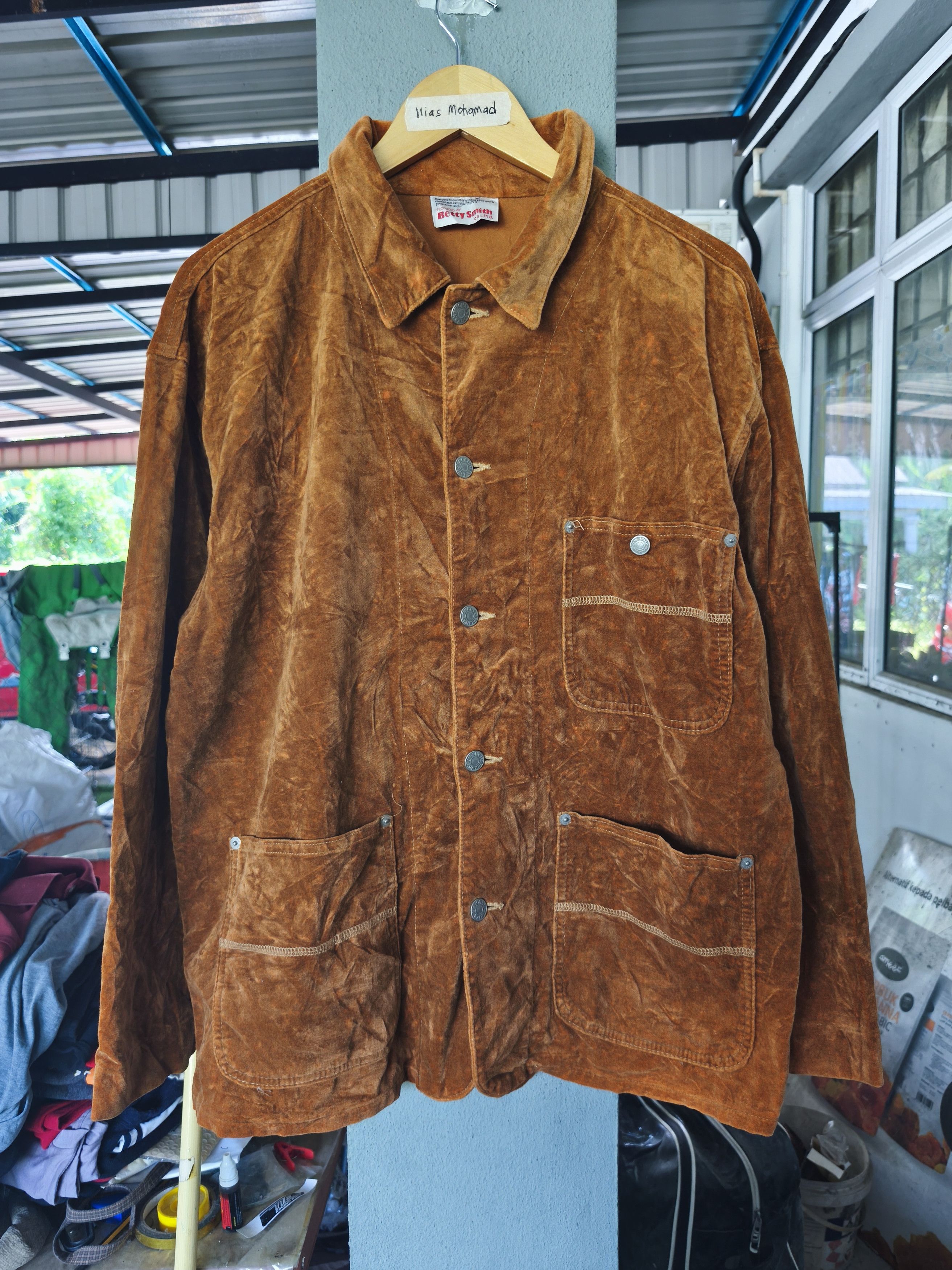 Japanese Brand Betty smith brown velvet chore jacket Size US M / EU 48-50 / 2 - 1 Thumbnail