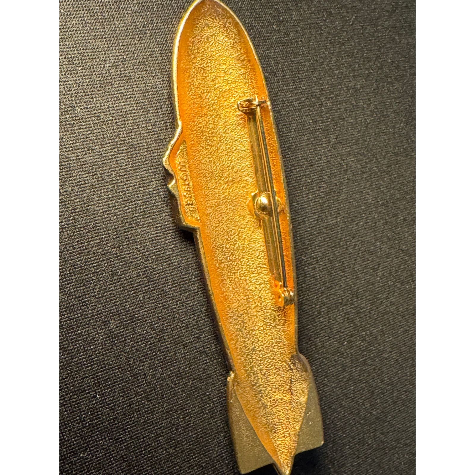 Other JJ Jonette 1986 Gold Tone Zeppelin Brooch Size ONE SIZE - 4 Thumbnail