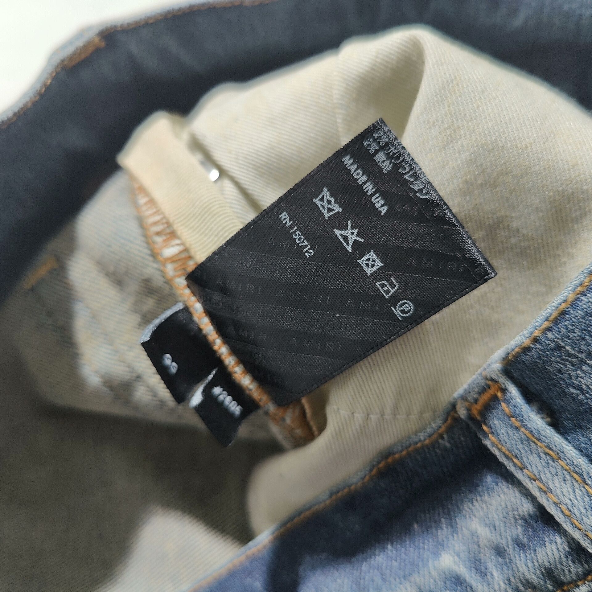 Amiri amiri blue patched ripped skinny jeans Size US 34 / EU 50 - 6 Thumbnail