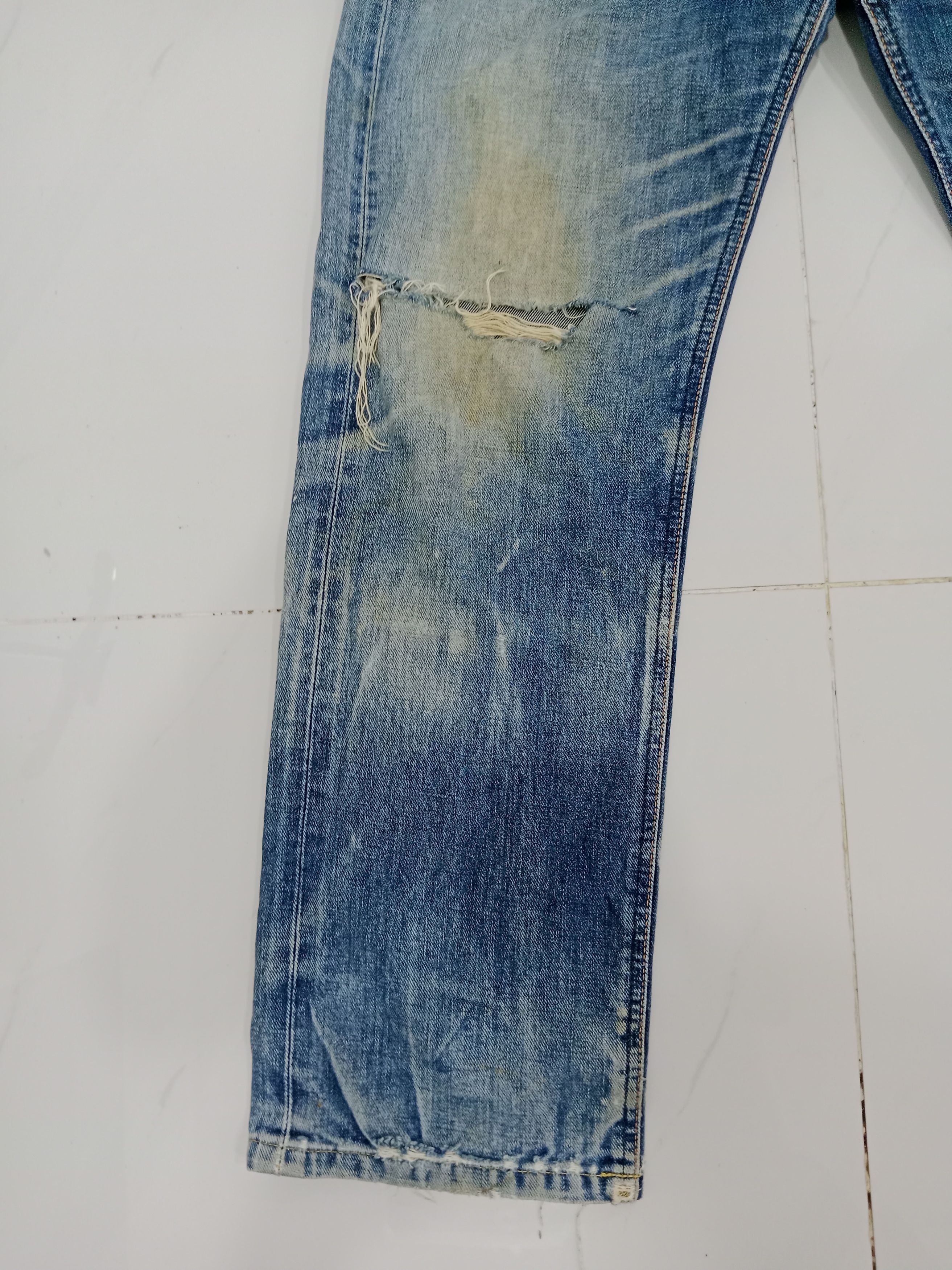 Lee Vintage LEE Riders Union Made Selvedge Distressed Jeans Size US 30 / EU 46 - 7 Thumbnail