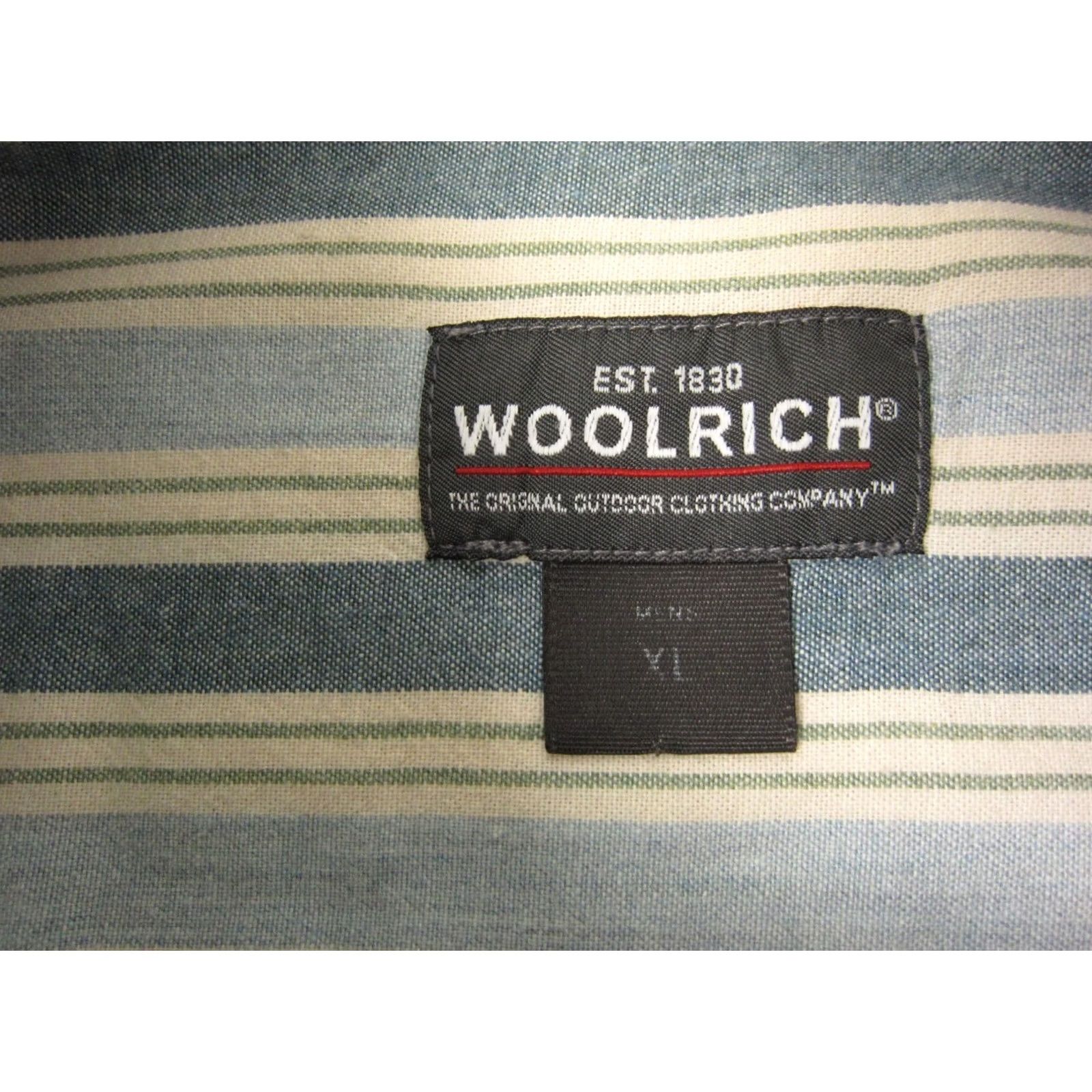 Vintage VINTAGE Woolrich Shirt Mens XL Blue Striped Button-Up Collared Denim 90s Outdoor Workwear 80s 90s Mens XL Blue Woolrich Shirt Size US XL / EU 56 / 4 - 3 Thumbnail