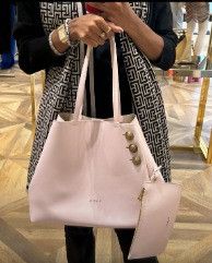 o1w1db0324 Size-OS Shopping Bag in Light Pink