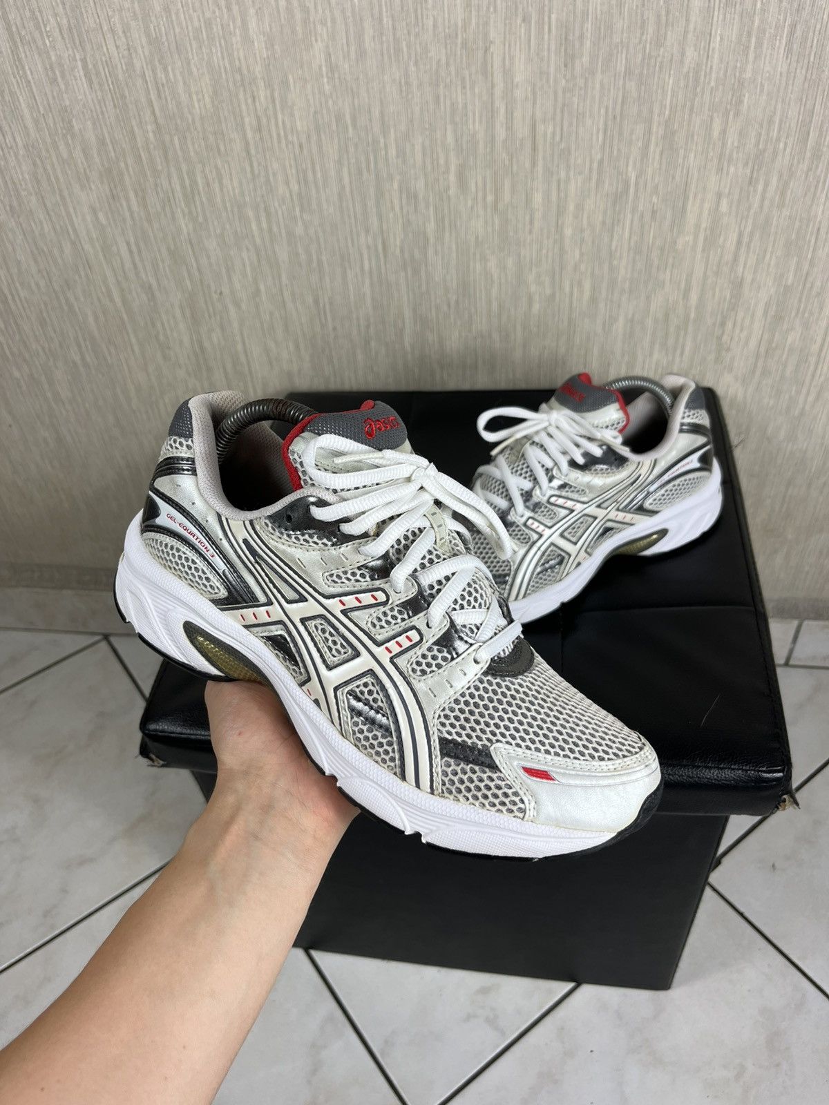 Asics Gel-Equation 3 Mesh Silver Sneakers Y2K Shoes, Men's (Size 8.5)