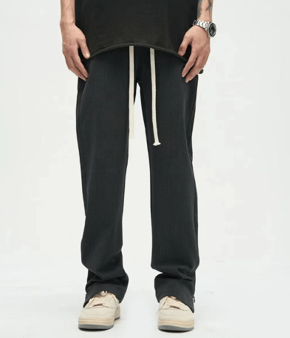 Japanese Brand × Jean Black all-match straight loose zipper slit casual trousers Size US 32 / EU 48 - 1 Thumbnail