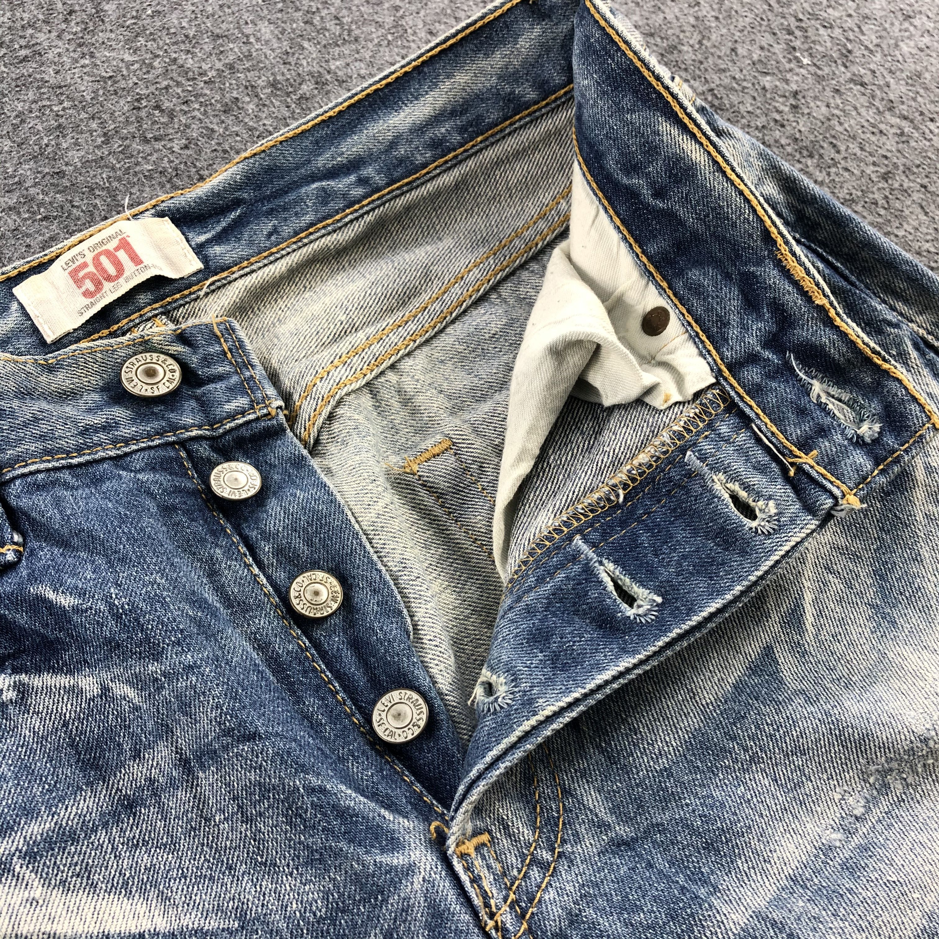 Levi's × Vintage Vintage Distress Light Wash Levis 501 Jeans-JM1008 Size US 28 / EU 44 - 8 Thumbnail