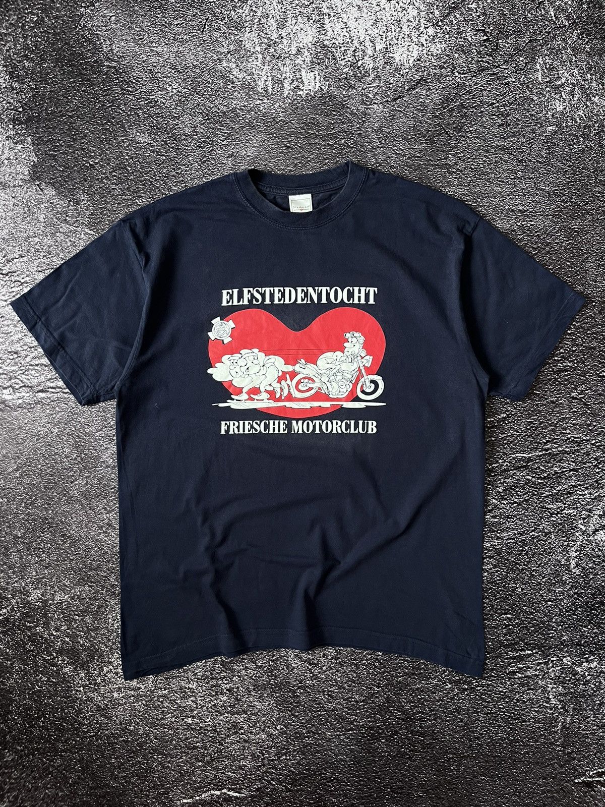 Vintage Vintage ELFSTEDENTOCHT FRIESCHE MOTORCLUB Blue Tee Size US L / EU 52-54 / 3 - 1 Thumbnail