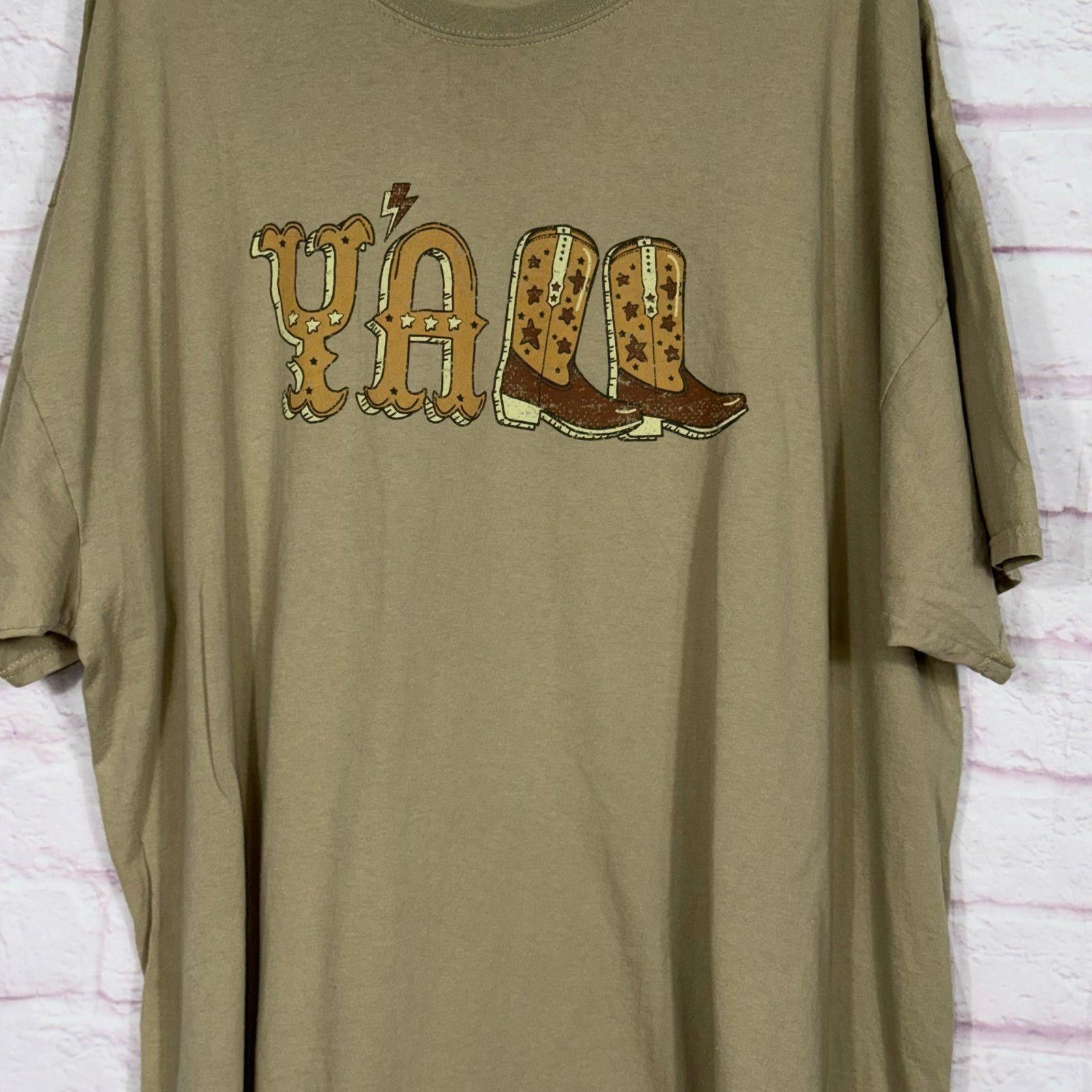 Fruit Of The Loom Fruit of the Loom 3X Graphic 'Y'all' Cowboy Boots T-Shirt Size 3XL / US 20-22 - 2 Thumbnail