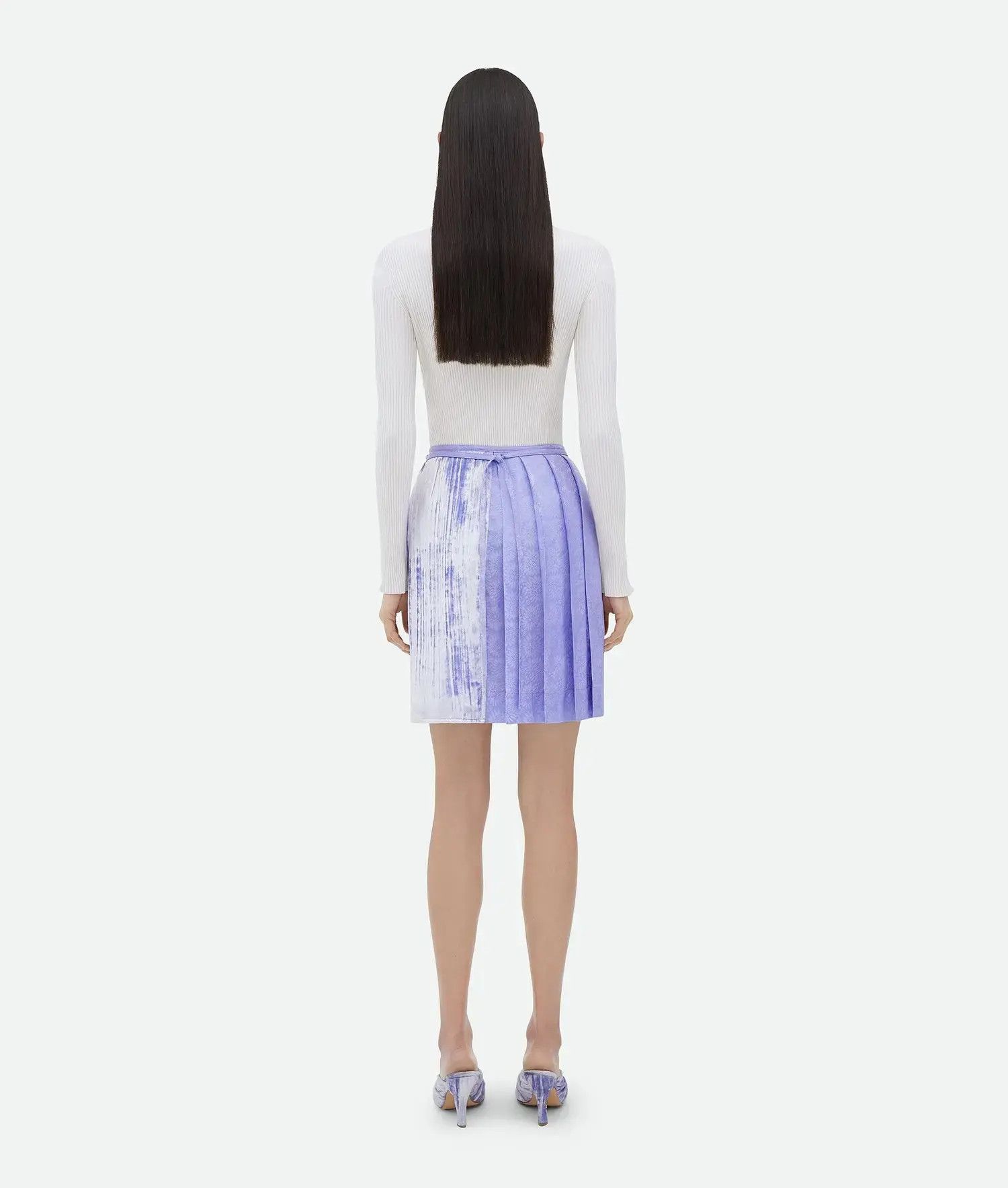 Bottega Veneta o1n1vont0925 Wrapped Viscose And Silk Velvet Mini Skirt Size 25" / US 0 / IT 36 - 3 Thumbnail