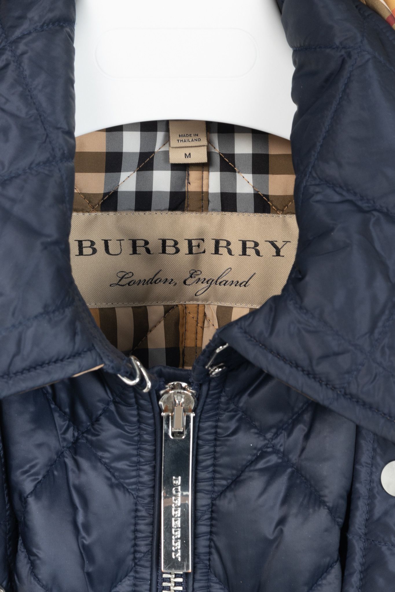 Burberry Burberry Baughton Navy Belted Hooded Quilted Coat Size M / US 6-8 / IT 42-44 - 4 Thumbnail