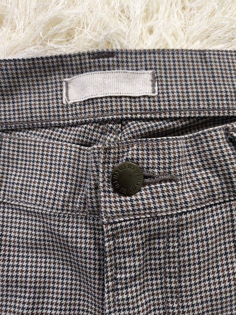 If Six Was Nine UNIQLO JEANS UJ Houndstooth Slim Straight Pants Size US 34 / EU 50 - 6 Thumbnail
