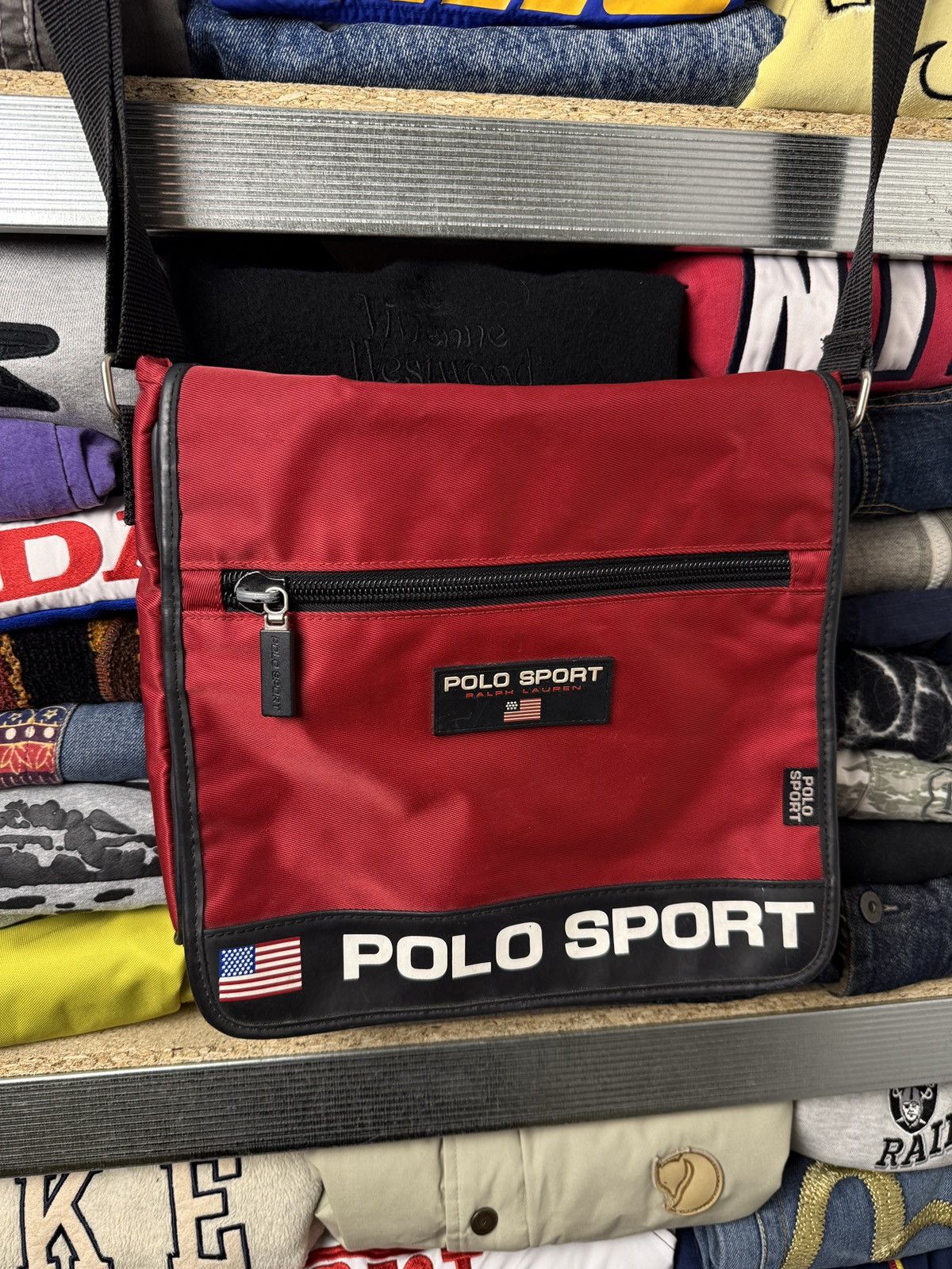 Polo Ralph Lauren 🔥🇺🇸VINTAGE POLO SPORT BAG MESSENGER Y2K 🇺🇸🔥 Size ONE SIZE - 3 Thumbnail
