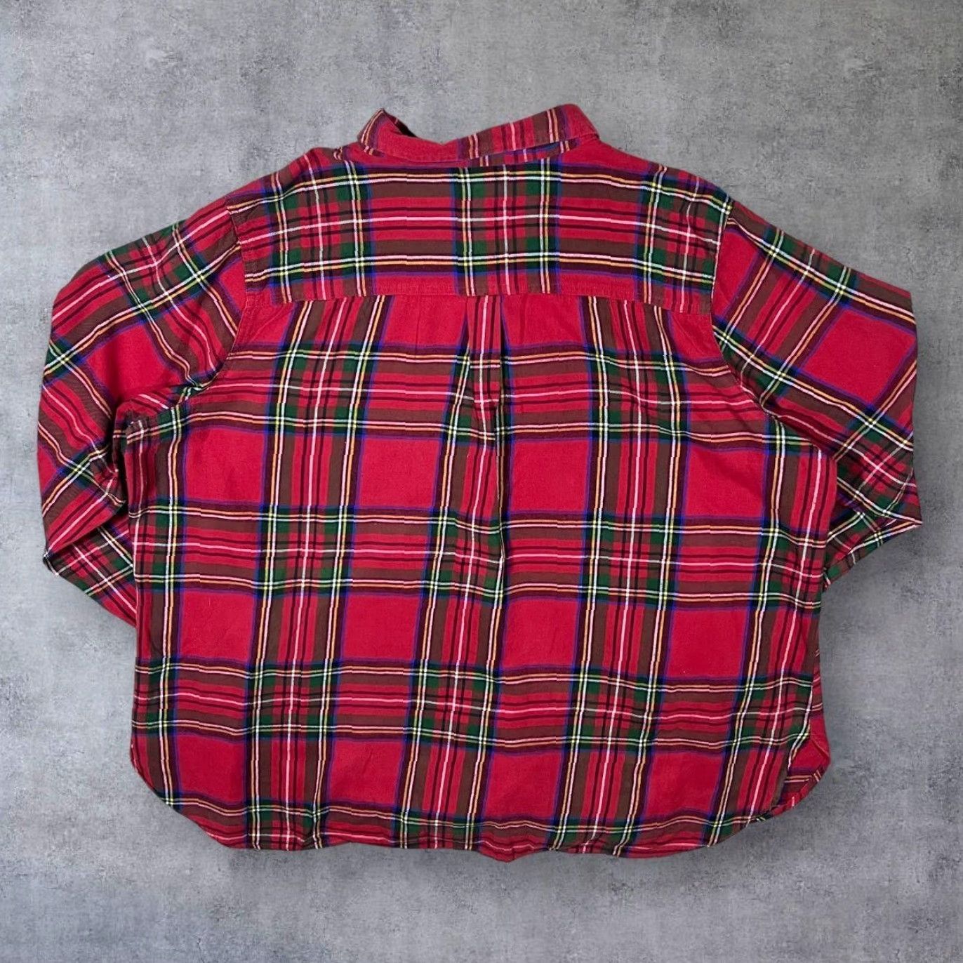 Old Navy Old Navy The Classic Shirt Red Check Long Sleeve Flannel Cotton Shirt Womens XXL Shirt Size XXL / US 16-18 / IT 52-54 - 2 Thumbnail