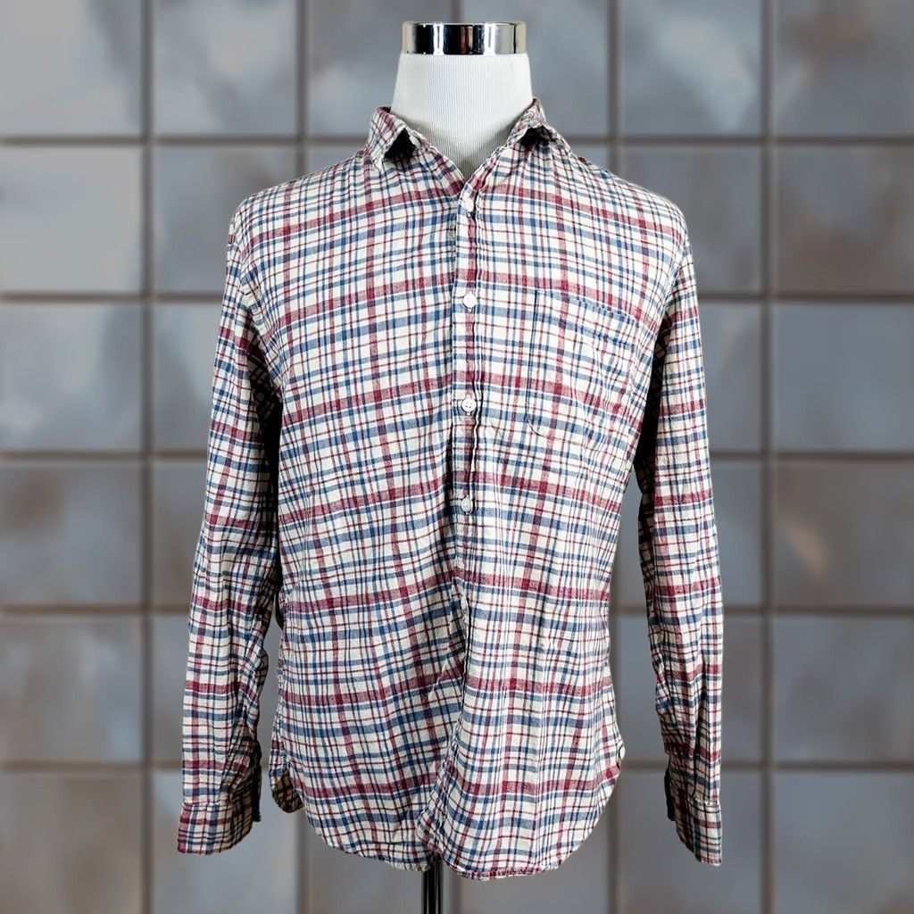 J.Crew J.CREW Shirt Button-Front Plaid 100% Cotton Large Multicolor Casual Shirt Men L Size US L / EU 52-54 / 3 - 1 Thumbnail