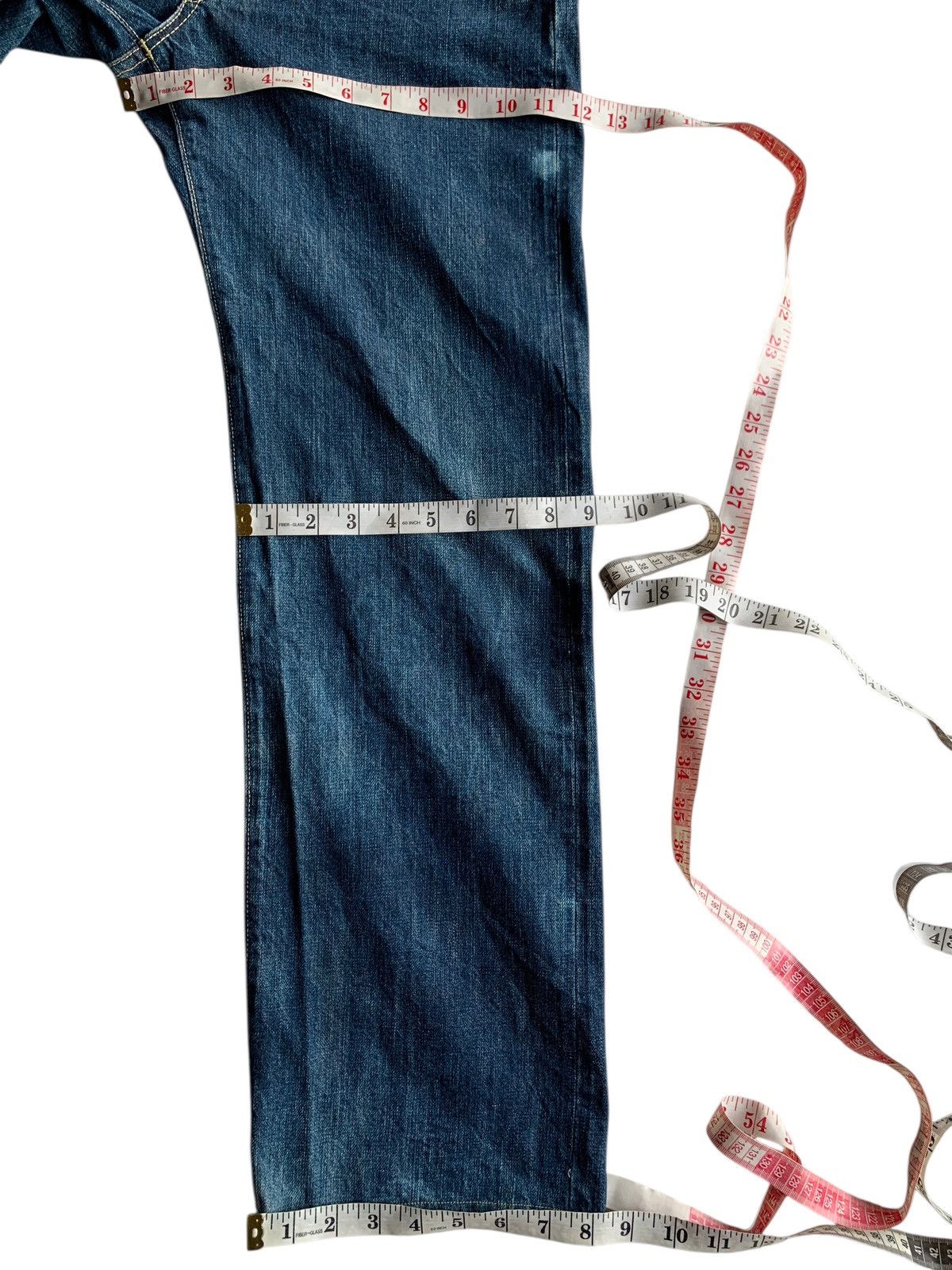 Kapital VINTAGE OMNIGOD JAPANESE BUTTON FLY SELVEDGE DISTRESSEDDENIM Size US 30 / EU 46 - 22 Thumbnail