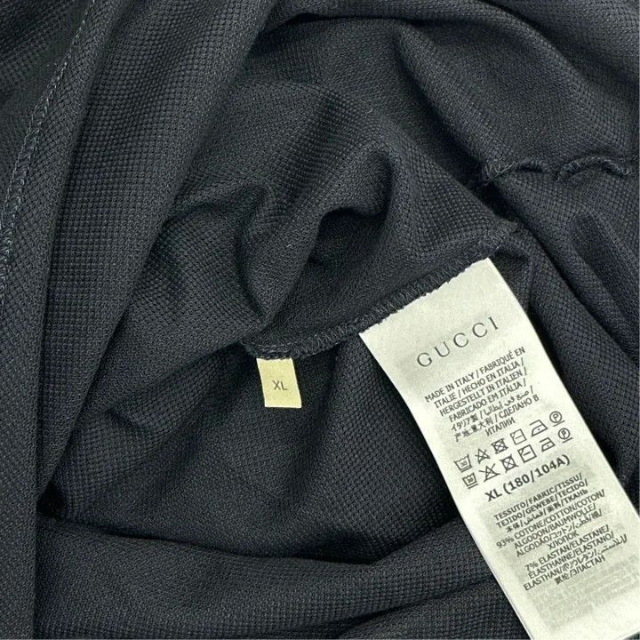 Gucci Gucci Gucci Men's Polo Shirt in Dark Blue -2506 Size US XL / EU 56 / 4 - 3 Thumbnail