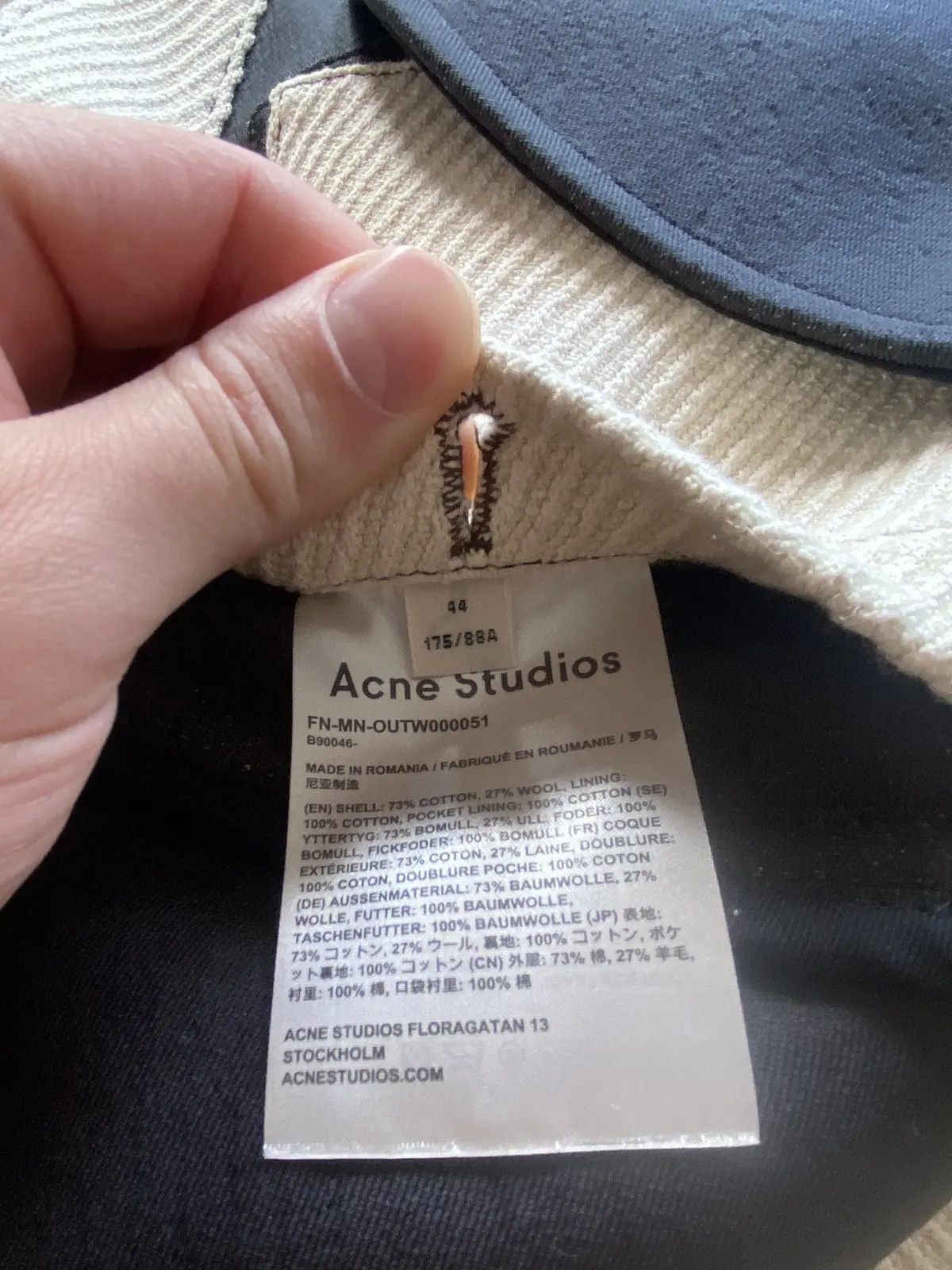 Acne Studios Grail Cream Oversized Jacket Size US S / EU 44-46 / 1 - 2 Thumbnail