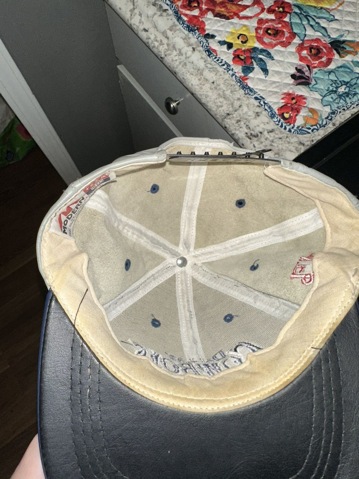 NFL VTG NFL Dallas Cowboys Genuine Leather Hat Made In USA Size ONE SIZE - 5 Thumbnail